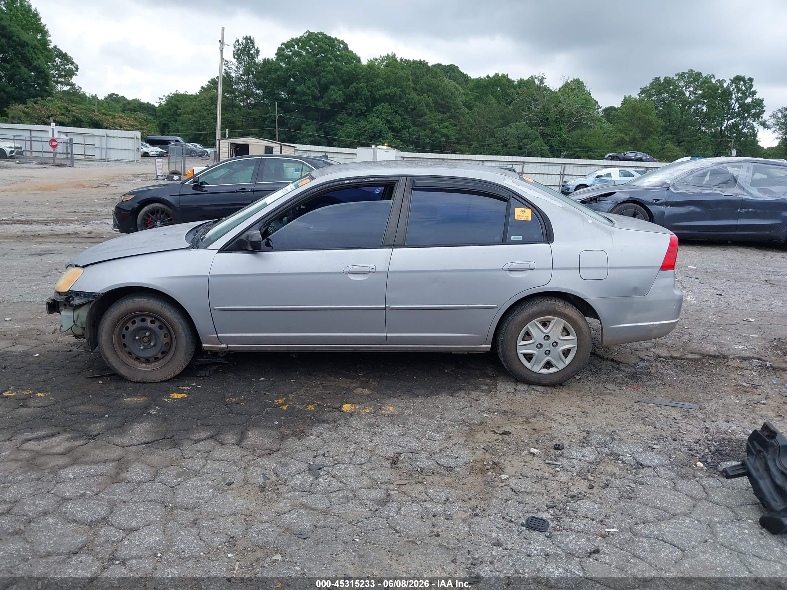 2003 Honda Civic Lx Silver vin: 2HGES16583H543073