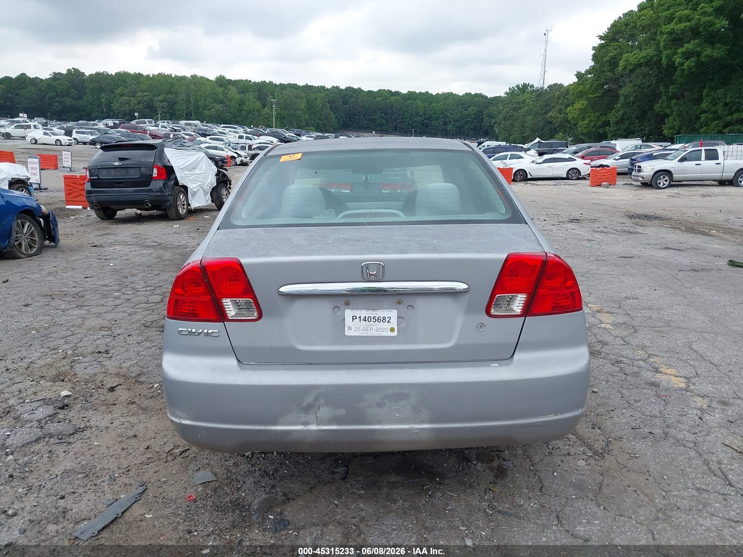 2003 Honda Civic Lx Silver vin: 2HGES16583H543073