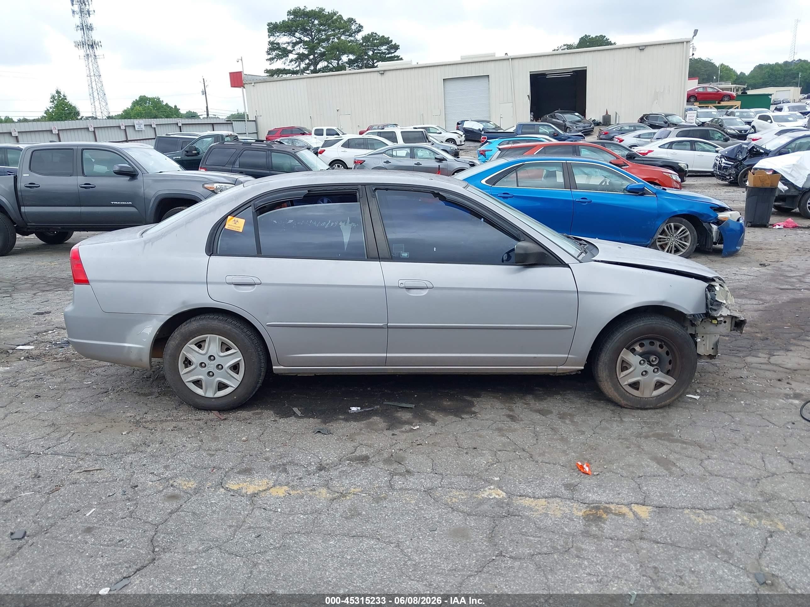 2003 Honda Civic Lx Silver vin: 2HGES16583H543073
