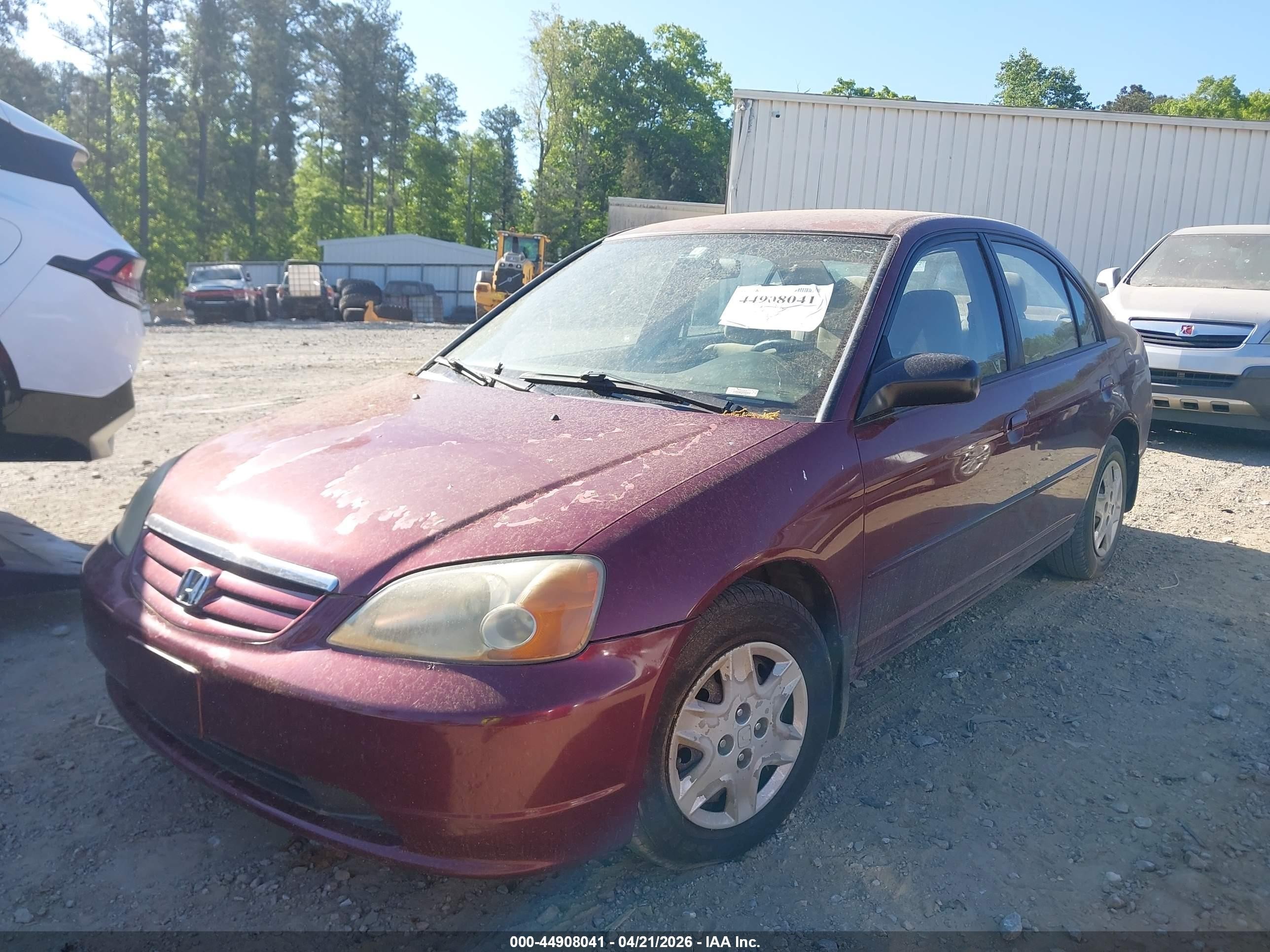 2003 Honda Civic Lx Красный vin: 2HGES16583H571231