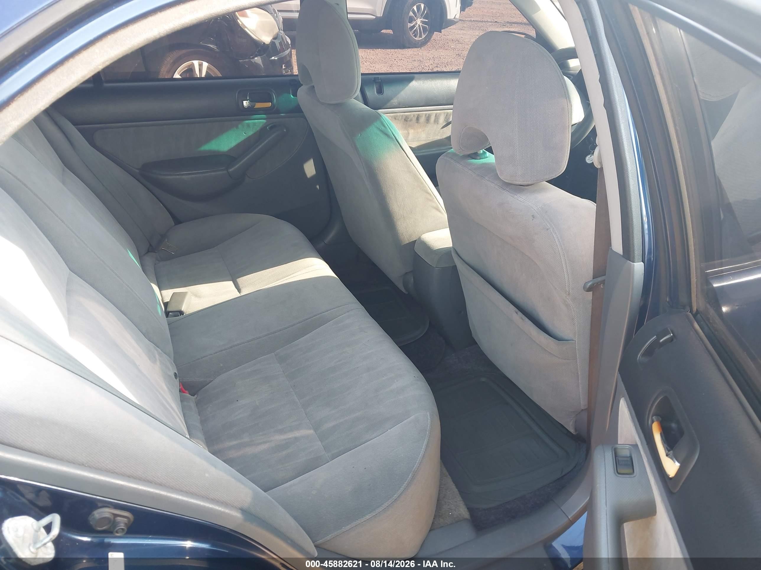2003 Honda Civic Lx Blue vin: 2HGES16583H606754