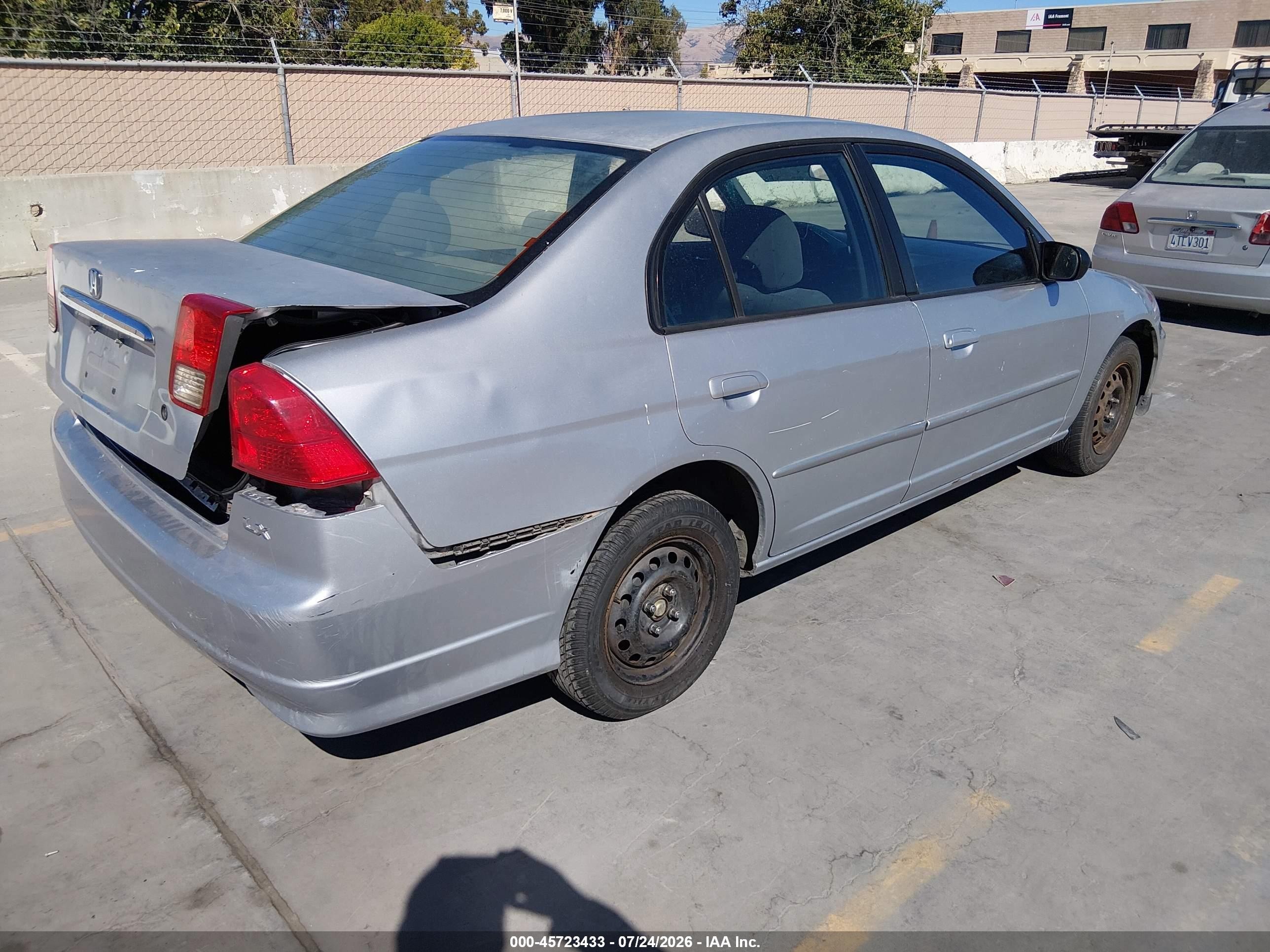 2003 Honda Civic Lx Gray vin: 2HGES16583H610108