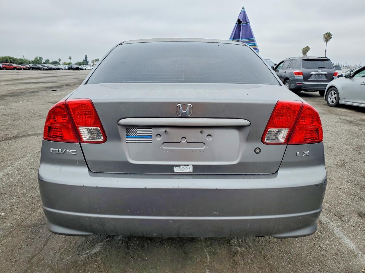 2004 Honda Civic Lx Gray vin: 2HGES16584H597796