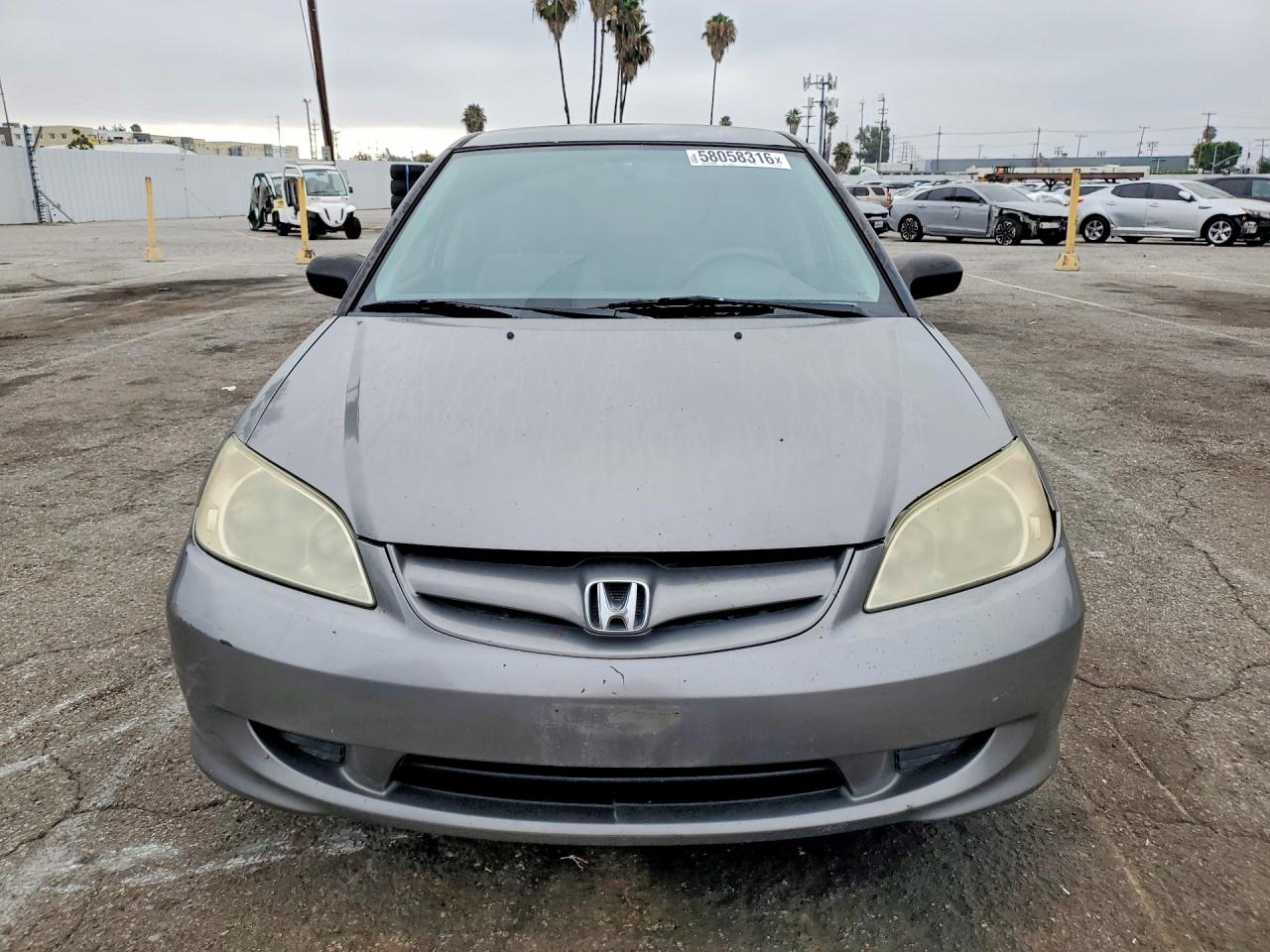 2004 Honda Civic Lx Gray vin: 2HGES16584H597796