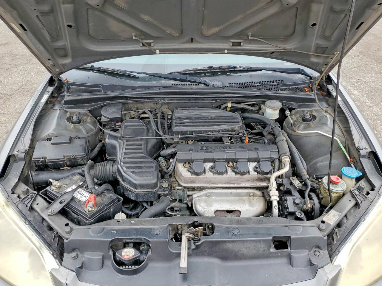 2004 Honda Civic Lx Gray vin: 2HGES16584H597796