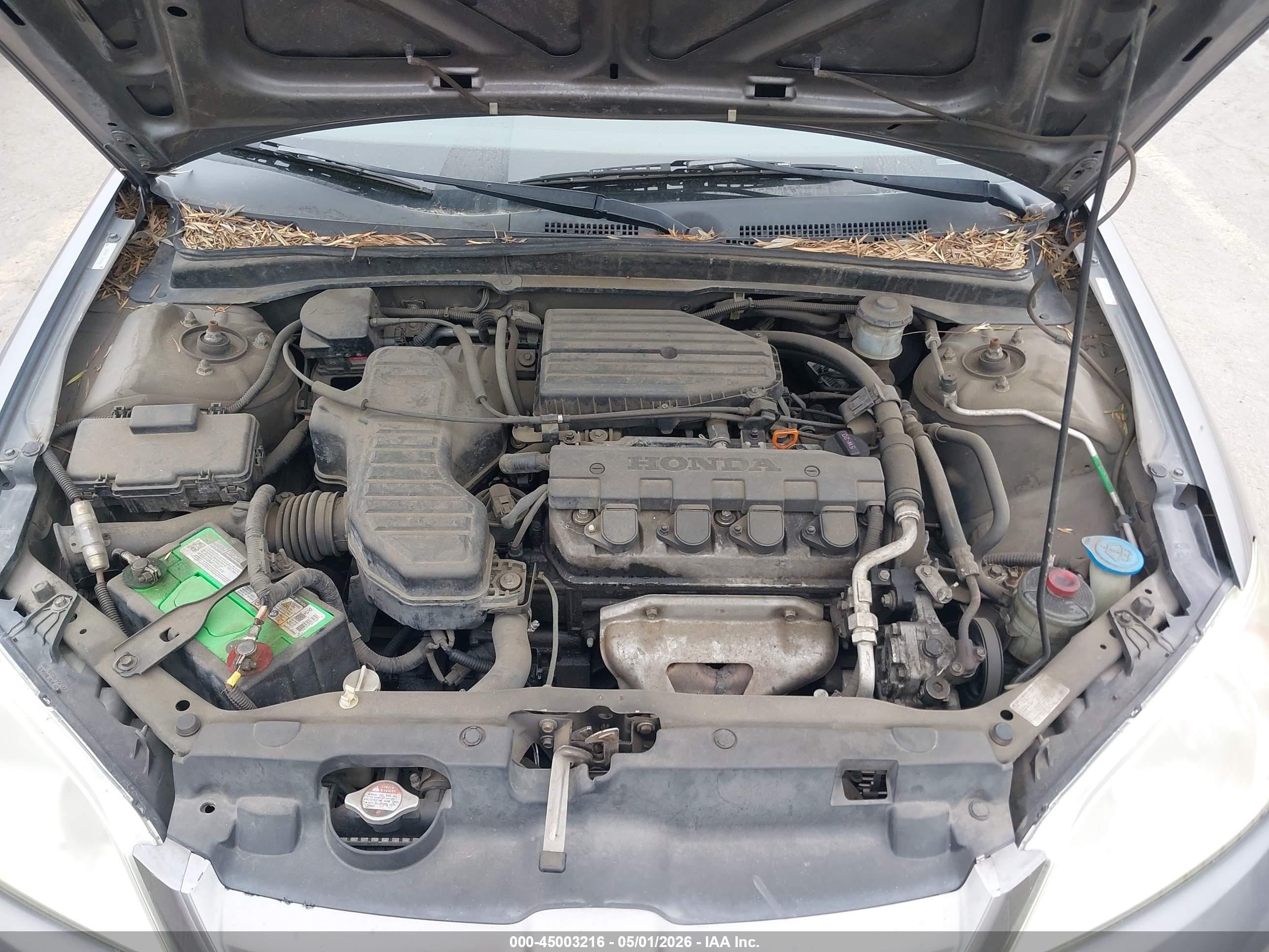 2005 Honda Civic Lx Gray vin: 2HGES16585H504261