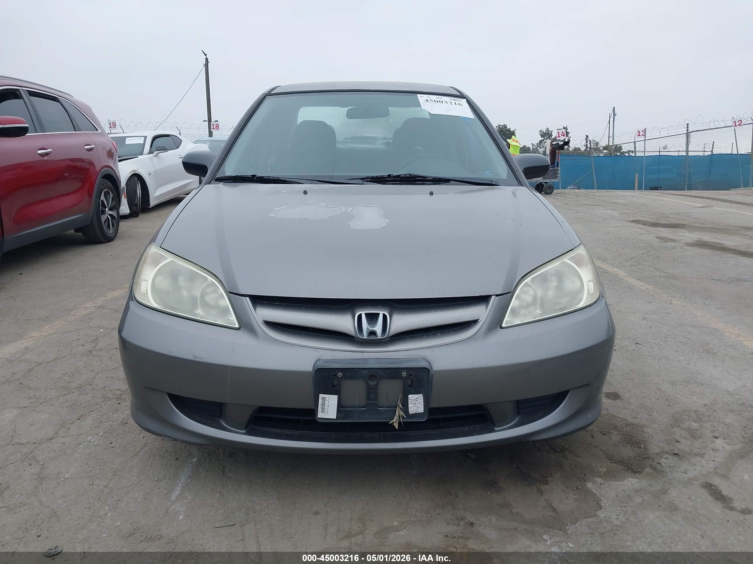 2005 Honda Civic Lx Gray vin: 2HGES16585H504261