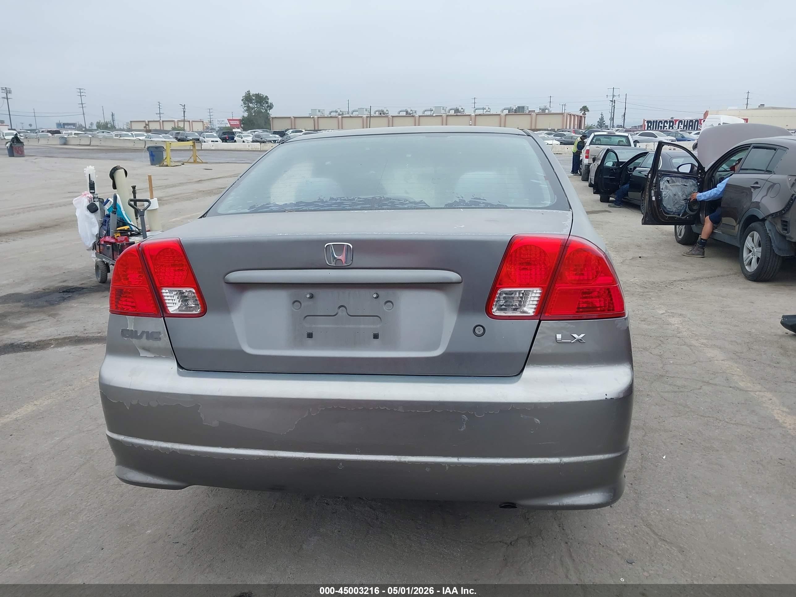 2005 Honda Civic Lx Gray vin: 2HGES16585H504261