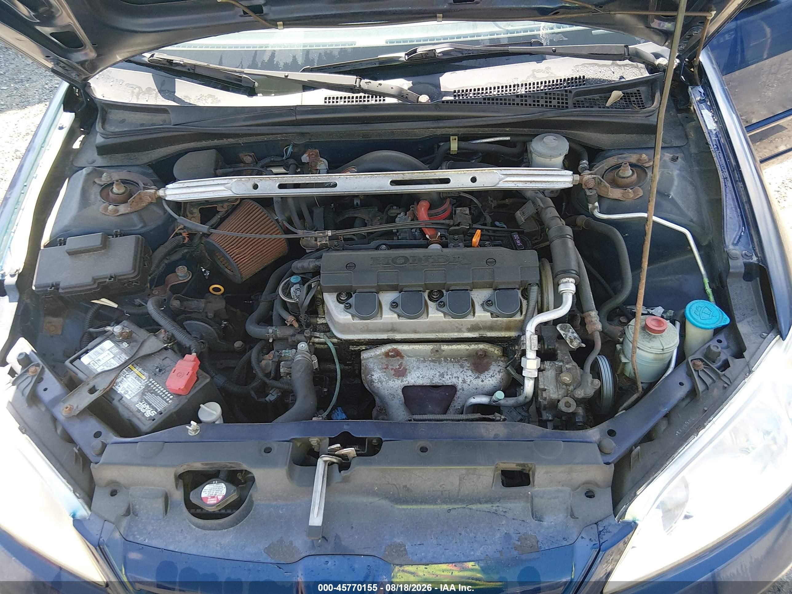2005 Honda Civic Lx Синий vin: 2HGES16585H509265