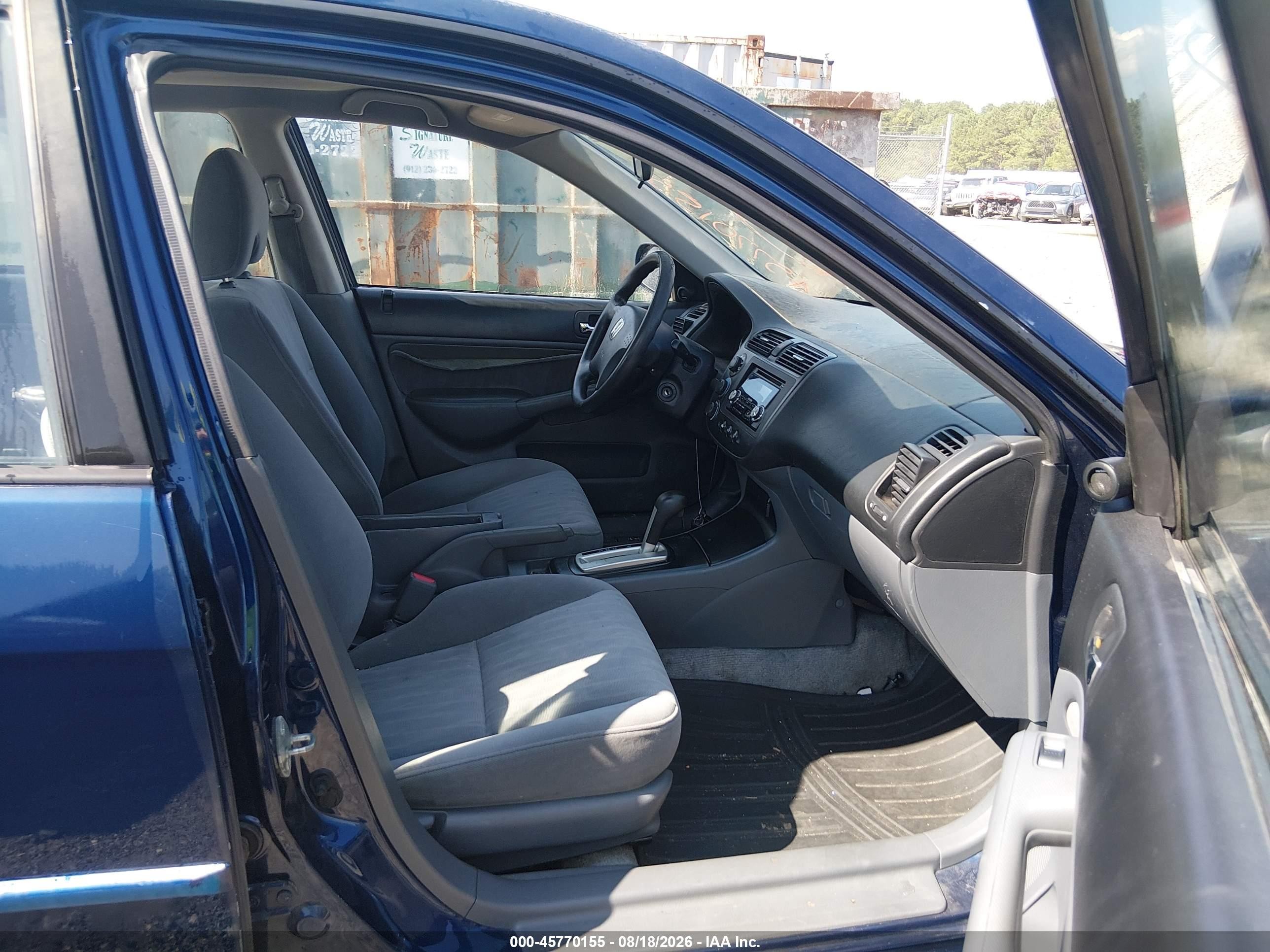 2005 Honda Civic Lx Синий vin: 2HGES16585H509265