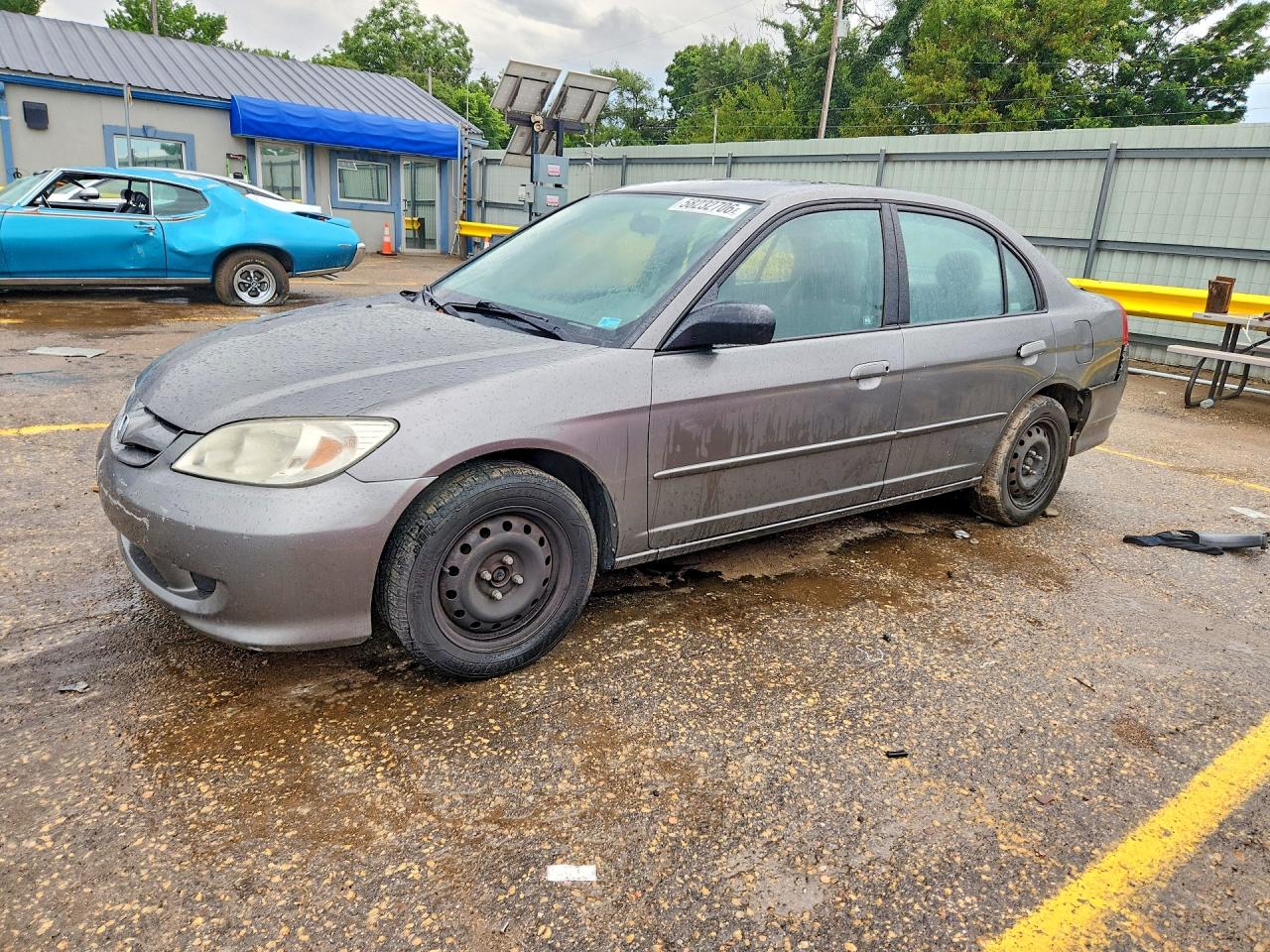 2005 Honda Civic Lx Gray vin: 2HGES16585H515471