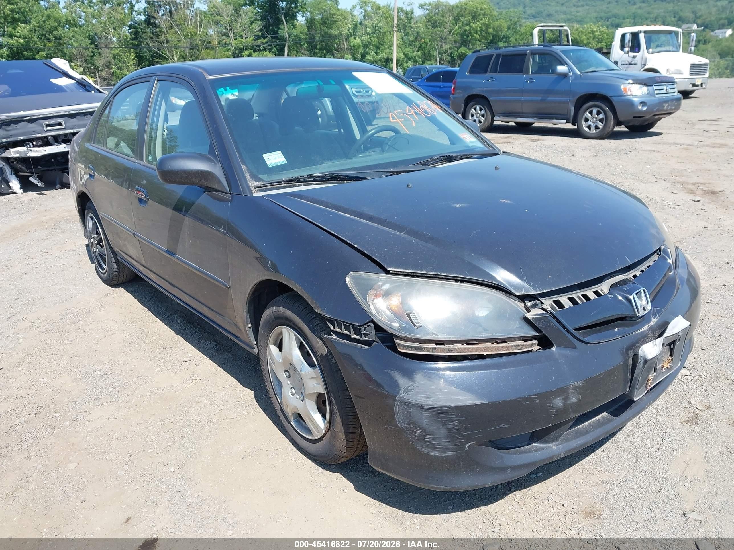 2005 Honda Civic Lx Black vin: 2HGES16585H537051