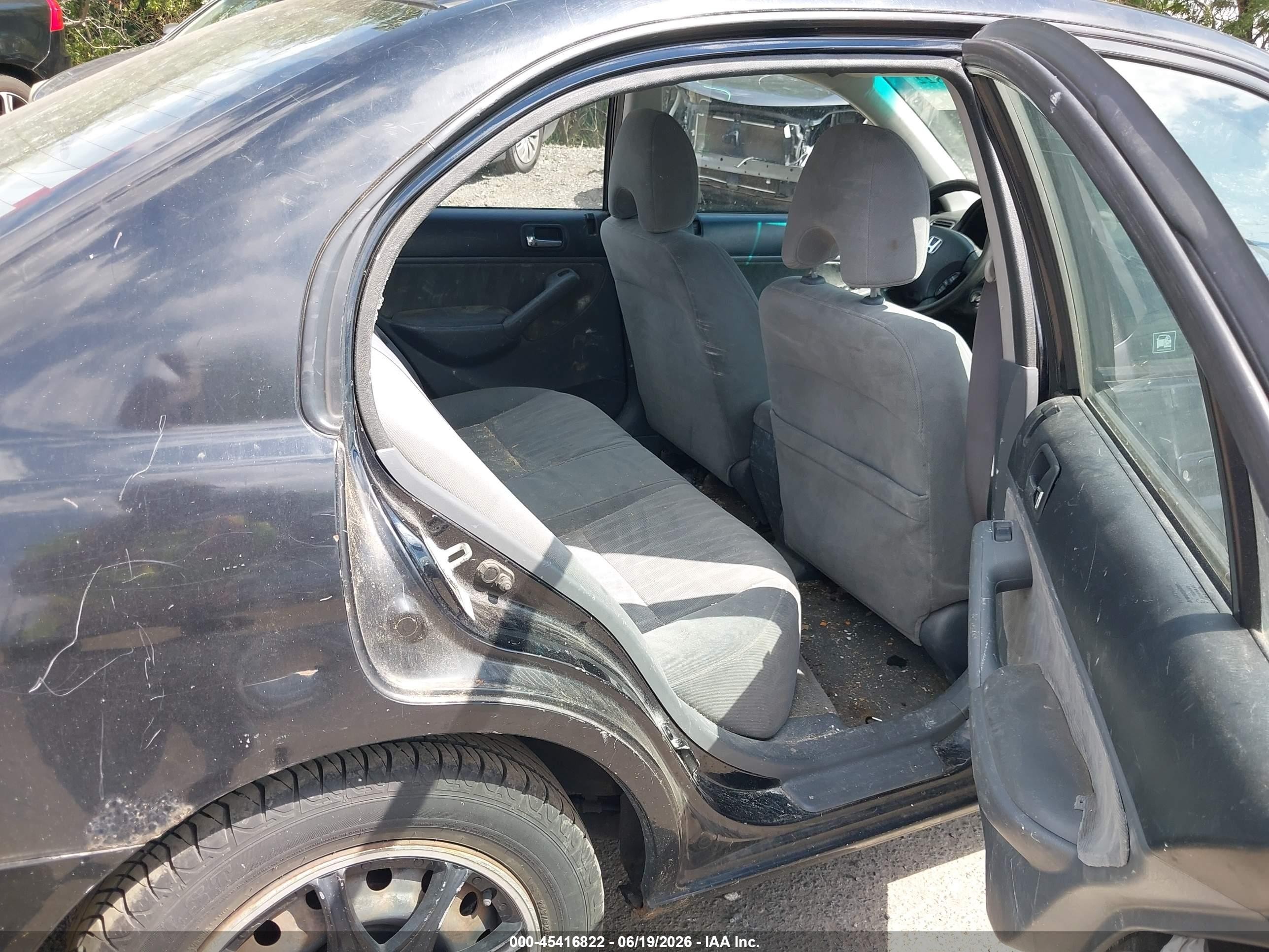 2005 Honda Civic Lx Black vin: 2HGES16585H537051