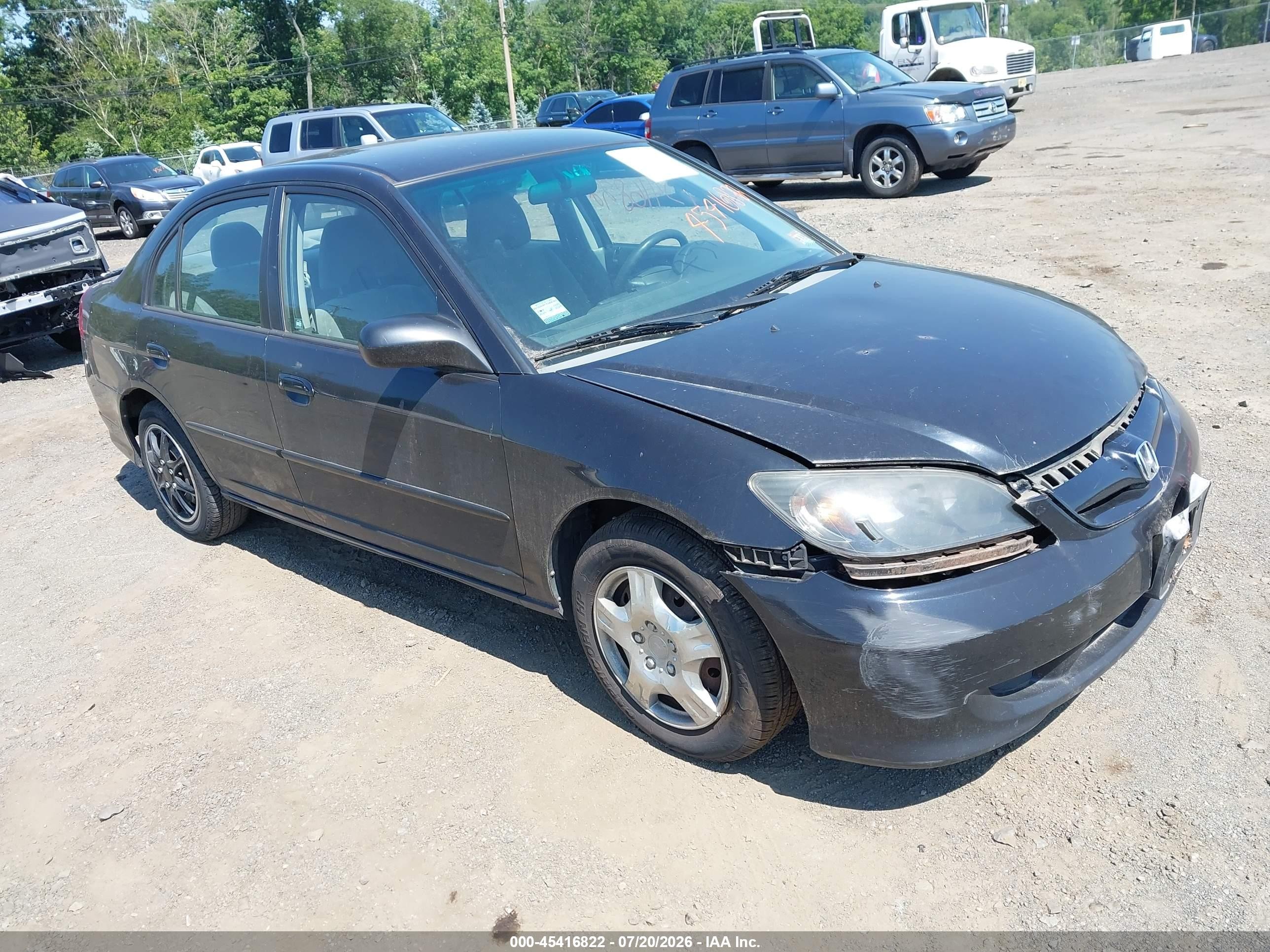 2005 Honda Civic Lx Black vin: 2HGES16585H537051