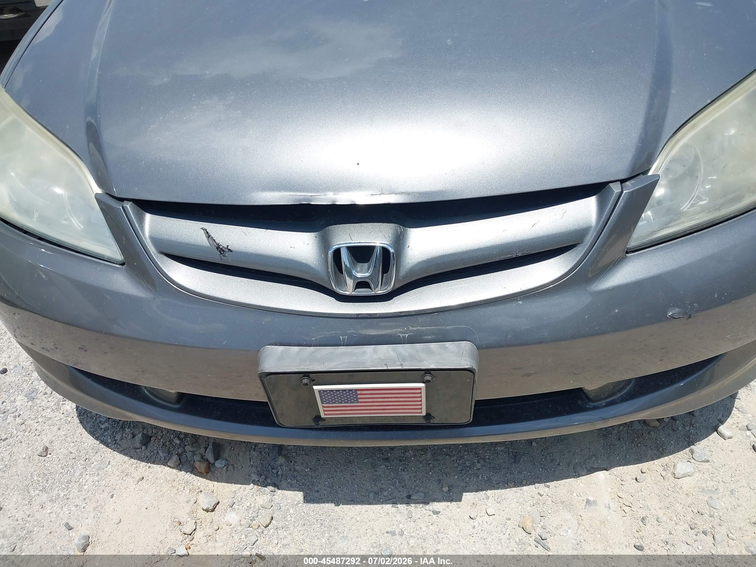 2005 Honda Civic Lx Gray vin: 2HGES16585H542122