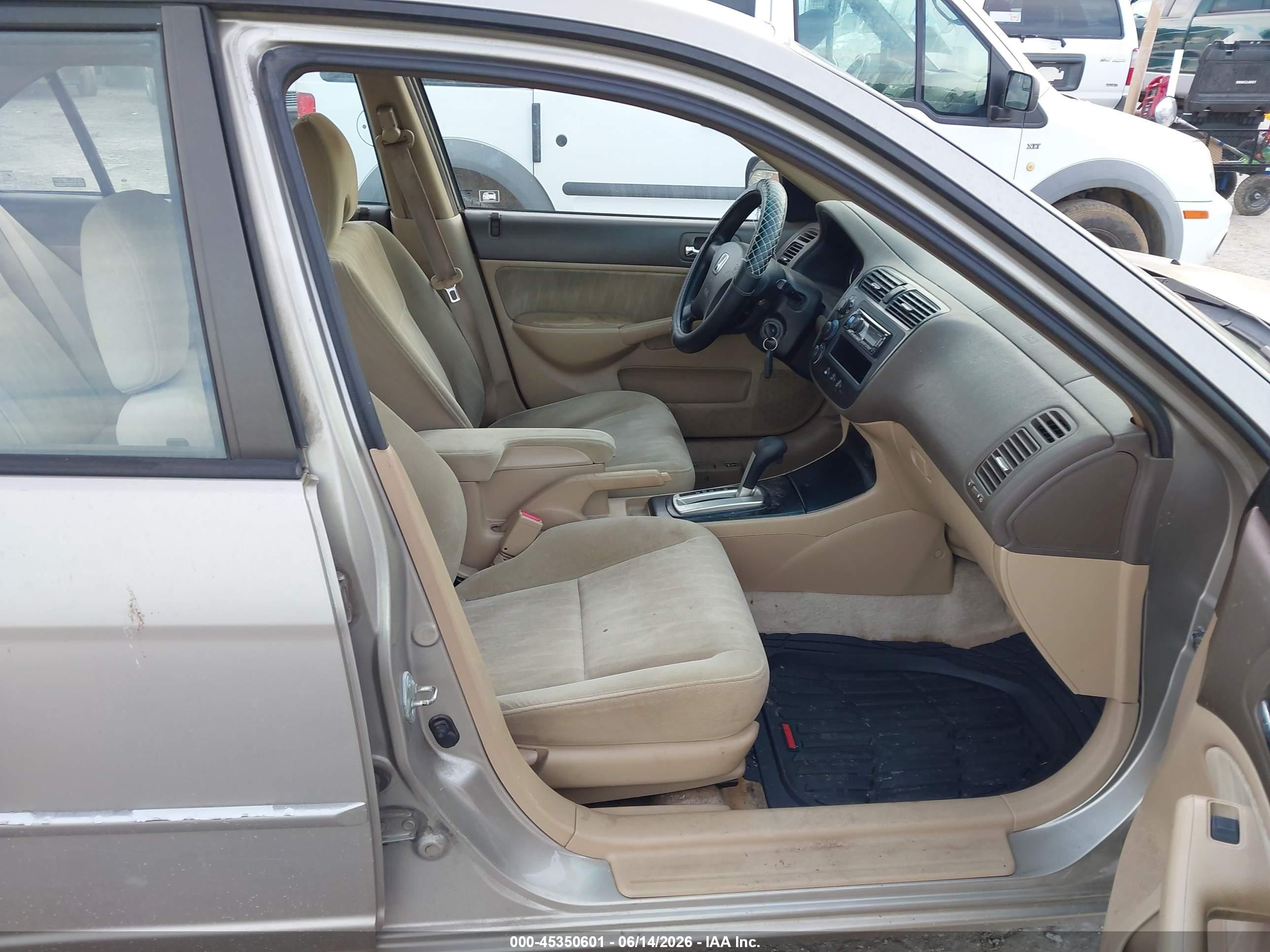 2005 Honda Civic Lx Beige vin: 2HGES16585H550558