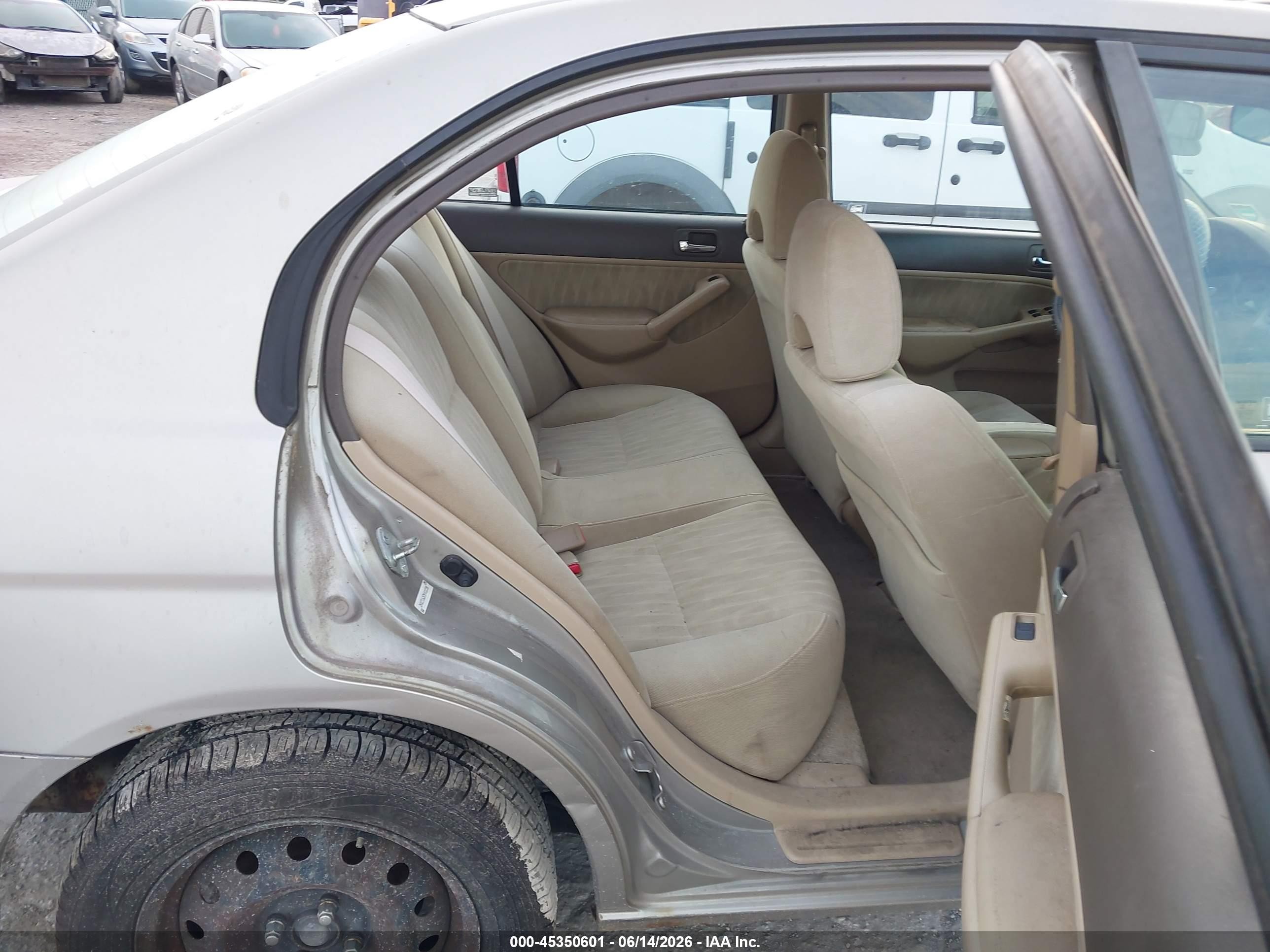 2005 Honda Civic Lx Beige vin: 2HGES16585H550558