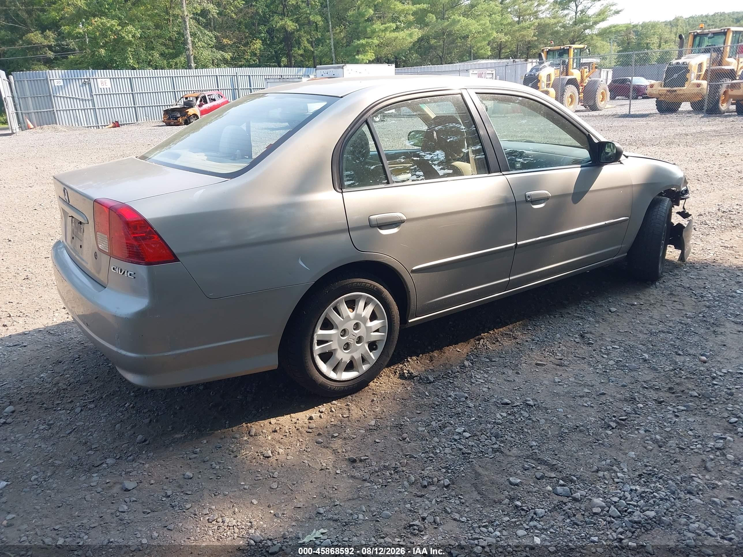 2005 Honda Civic Lx Beige vin: 2HGES16585H555176