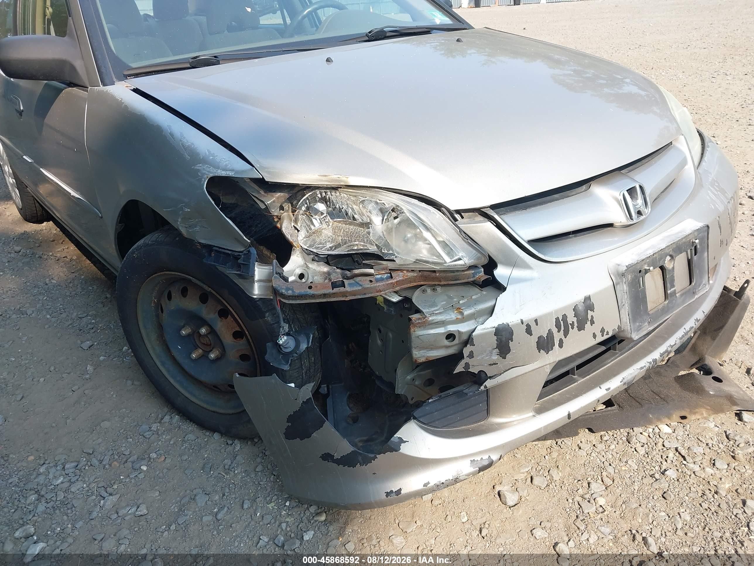 2005 Honda Civic Lx Beige vin: 2HGES16585H555176