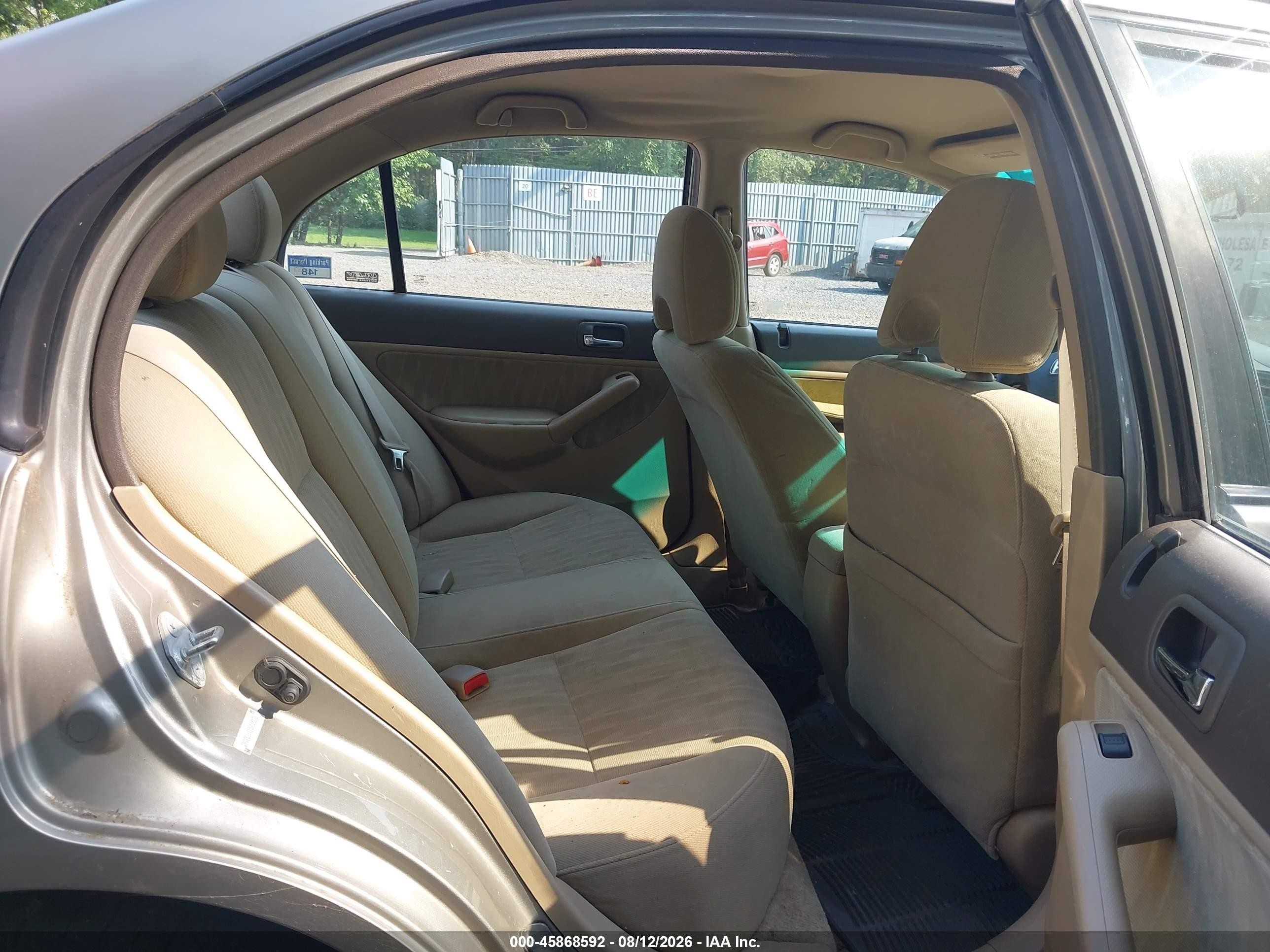 2005 Honda Civic Lx Beige vin: 2HGES16585H555176
