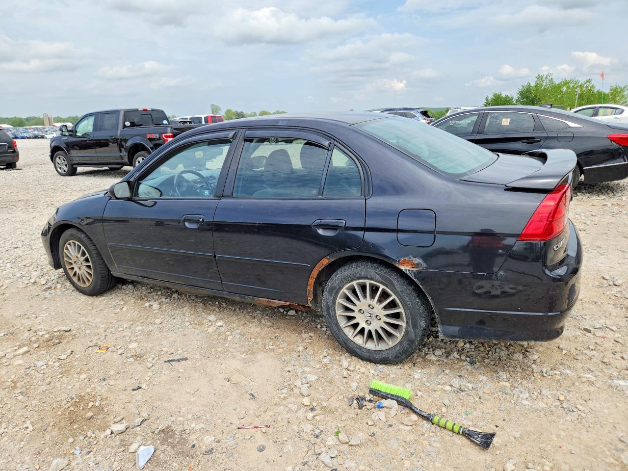 2005 Honda Civic Lx Blue vin: 2HGES16585H558868