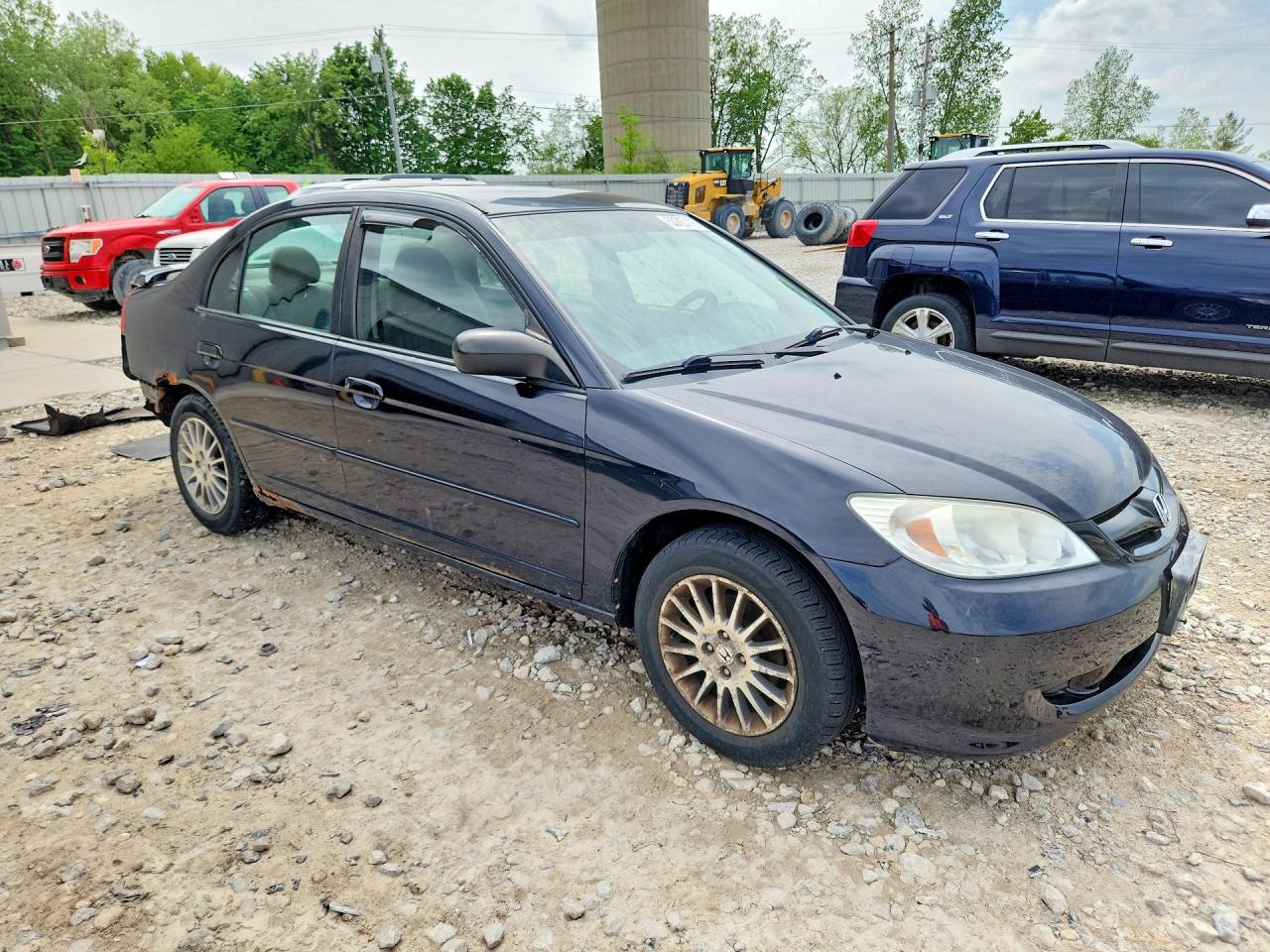 2005 Honda Civic Lx Blue vin: 2HGES16585H558868