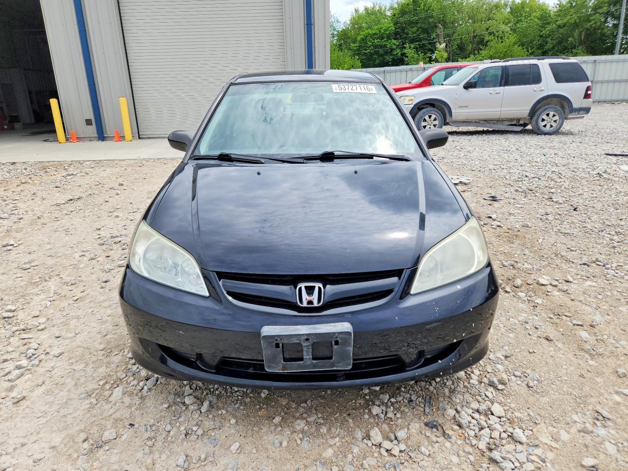 2005 Honda Civic Lx Blue vin: 2HGES16585H558868