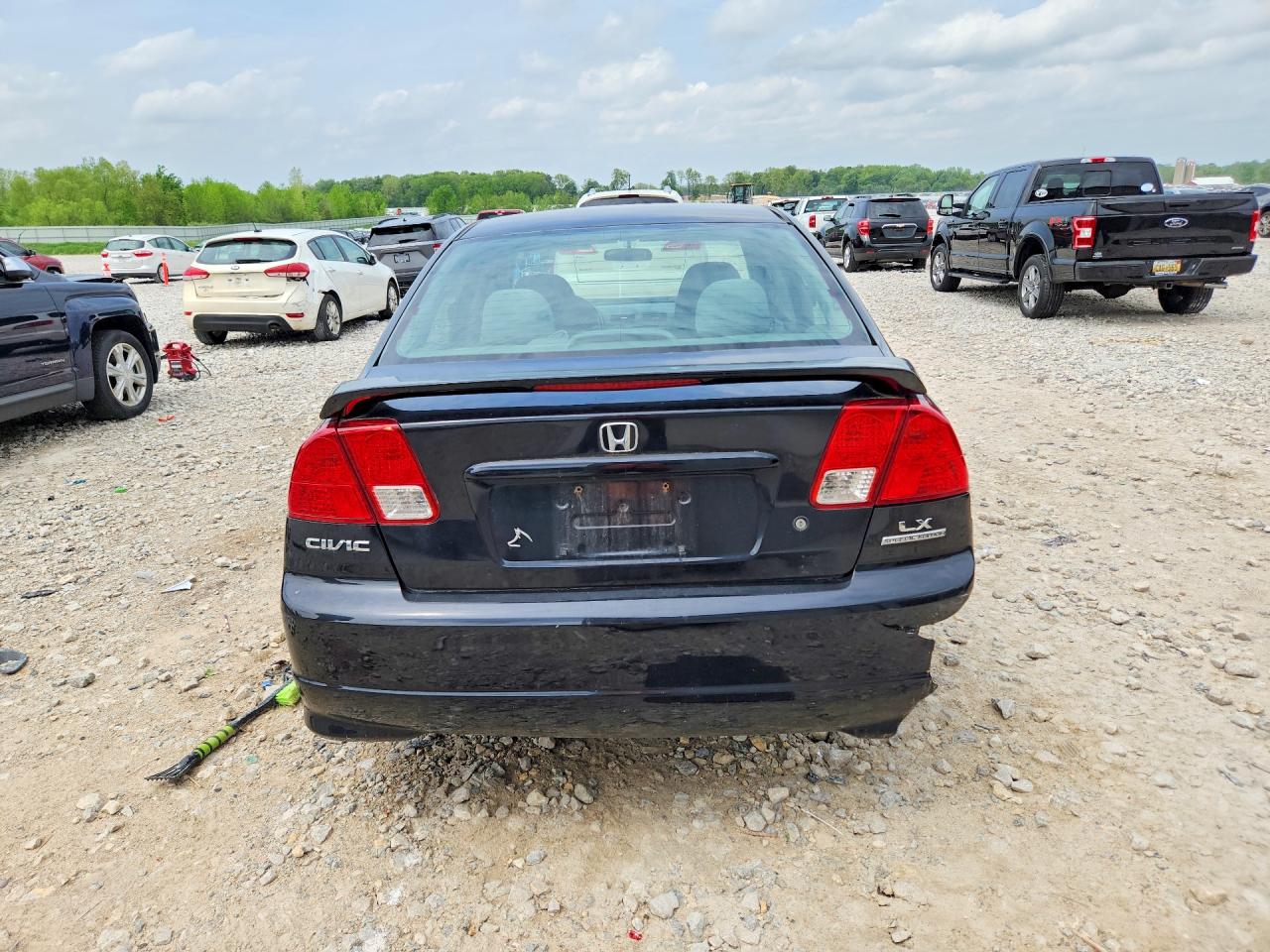 2005 Honda Civic Lx Blue vin: 2HGES16585H558868