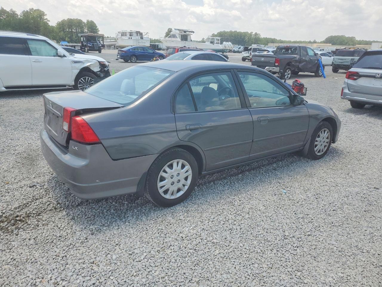 2005 Honda Civic Lx Gray vin: 2HGES16585H616395