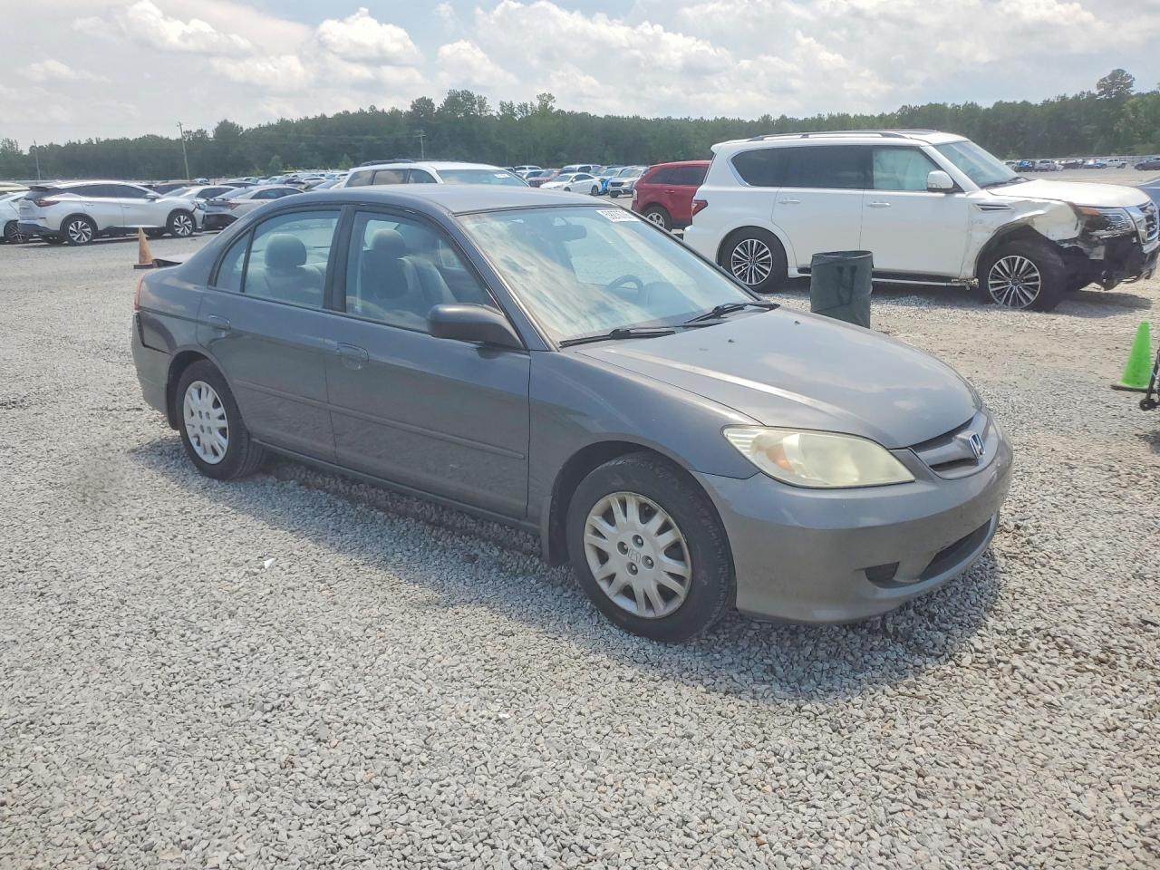 2005 Honda Civic Lx Gray vin: 2HGES16585H616395
