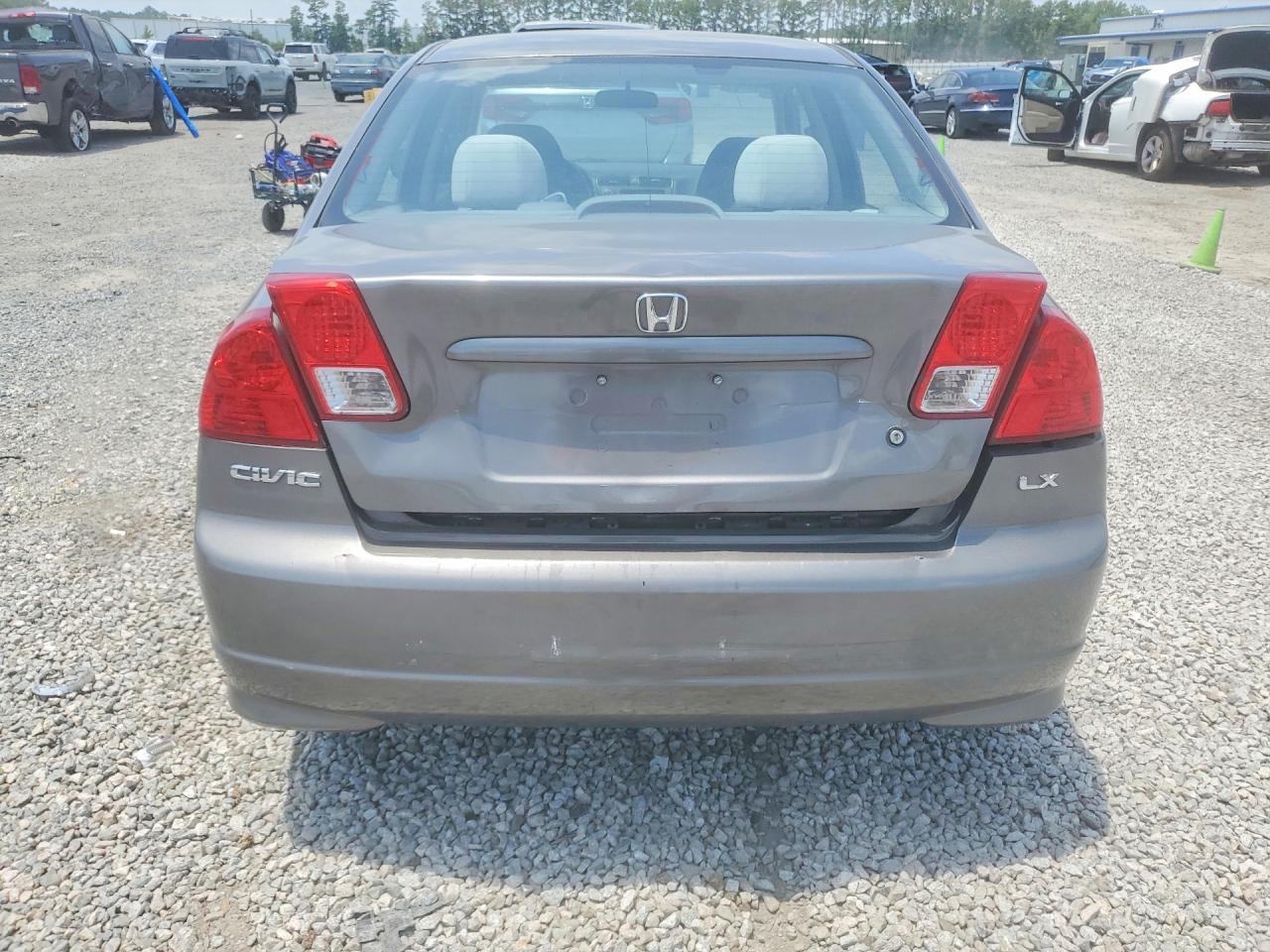 2005 Honda Civic Lx Gray vin: 2HGES16585H616395