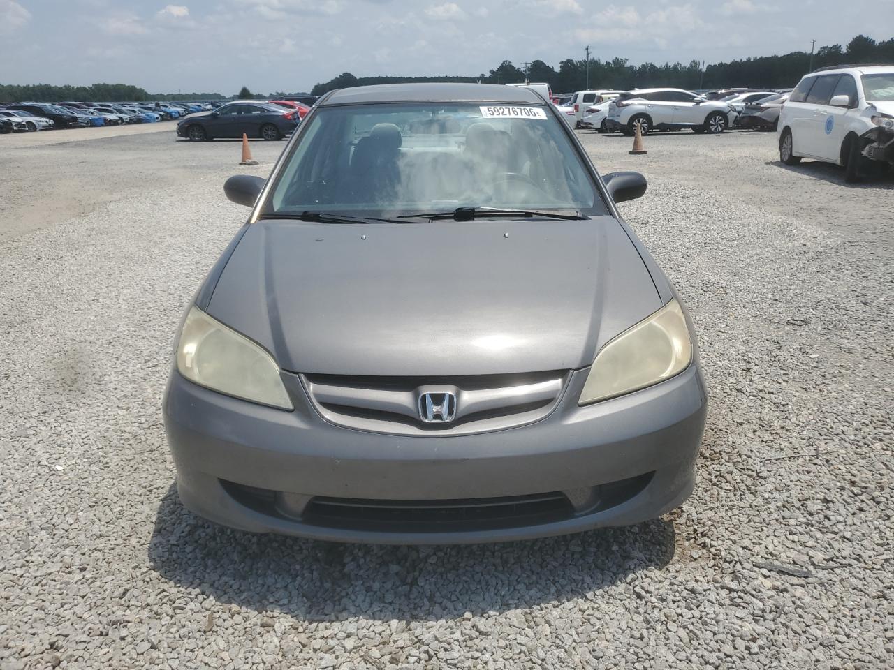 2005 Honda Civic Lx Gray vin: 2HGES16585H616395