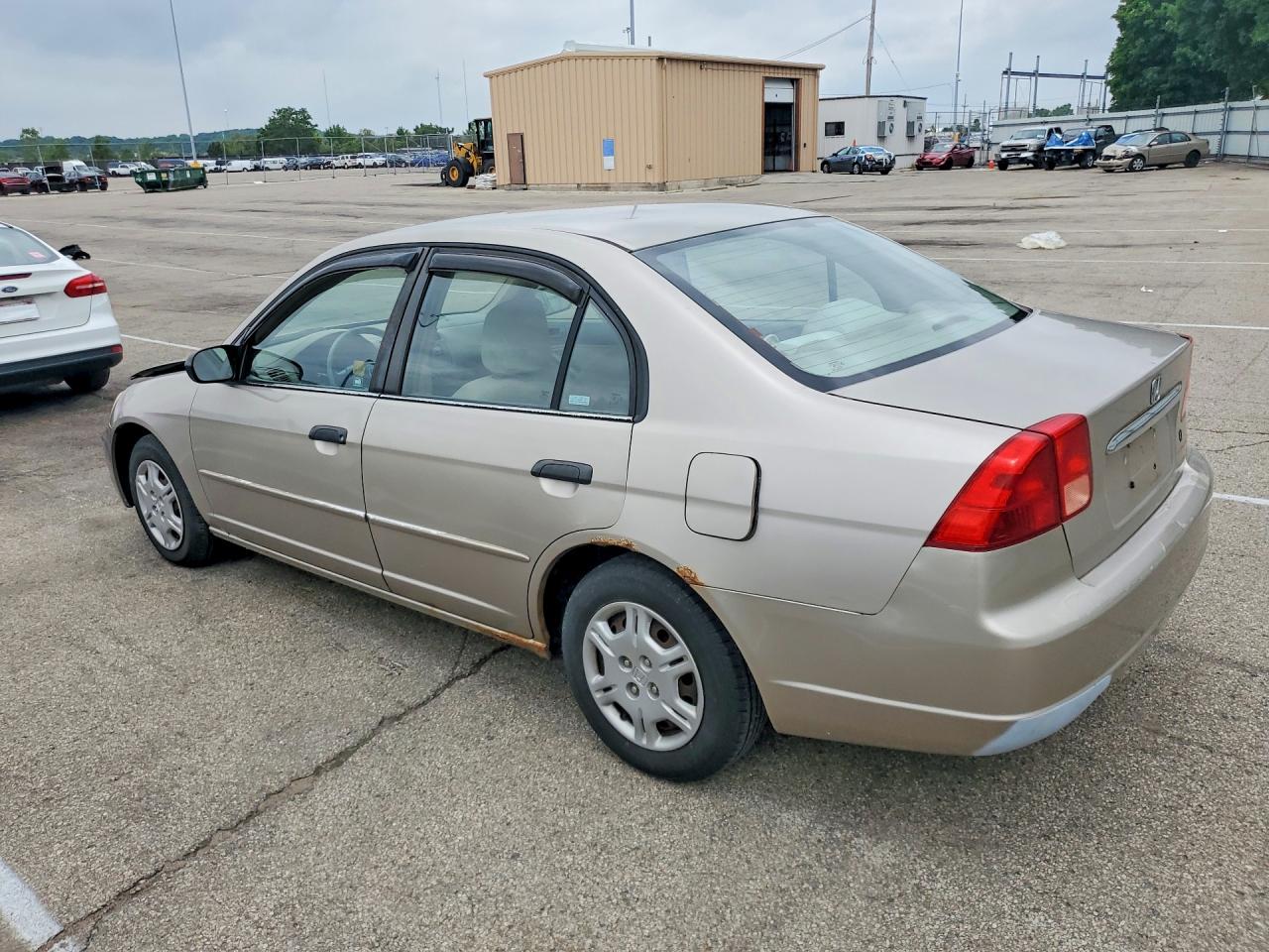 2001 Honda Civic Lx Beige vin: 2HGES16591H523511