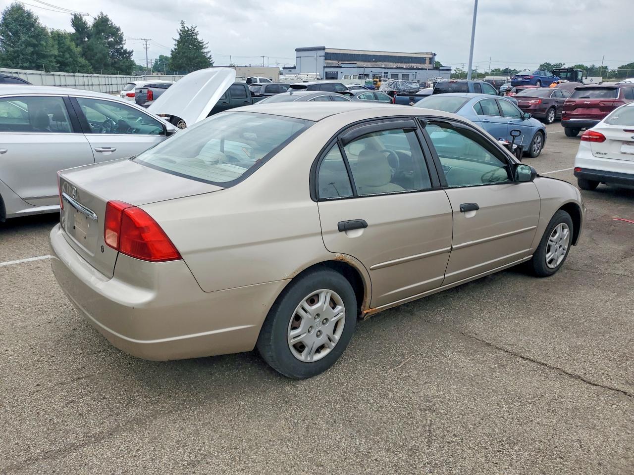 2001 Honda Civic Lx Beige vin: 2HGES16591H523511