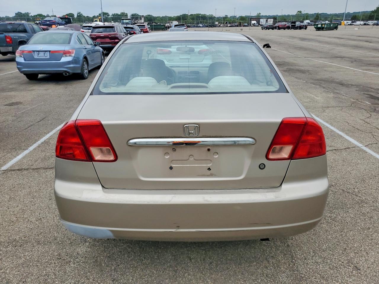 2001 Honda Civic Lx Beige vin: 2HGES16591H523511
