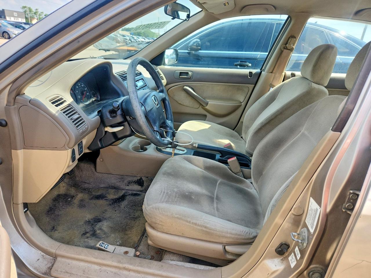 2001 Honda Civic Lx Beige vin: 2HGES16591H523511