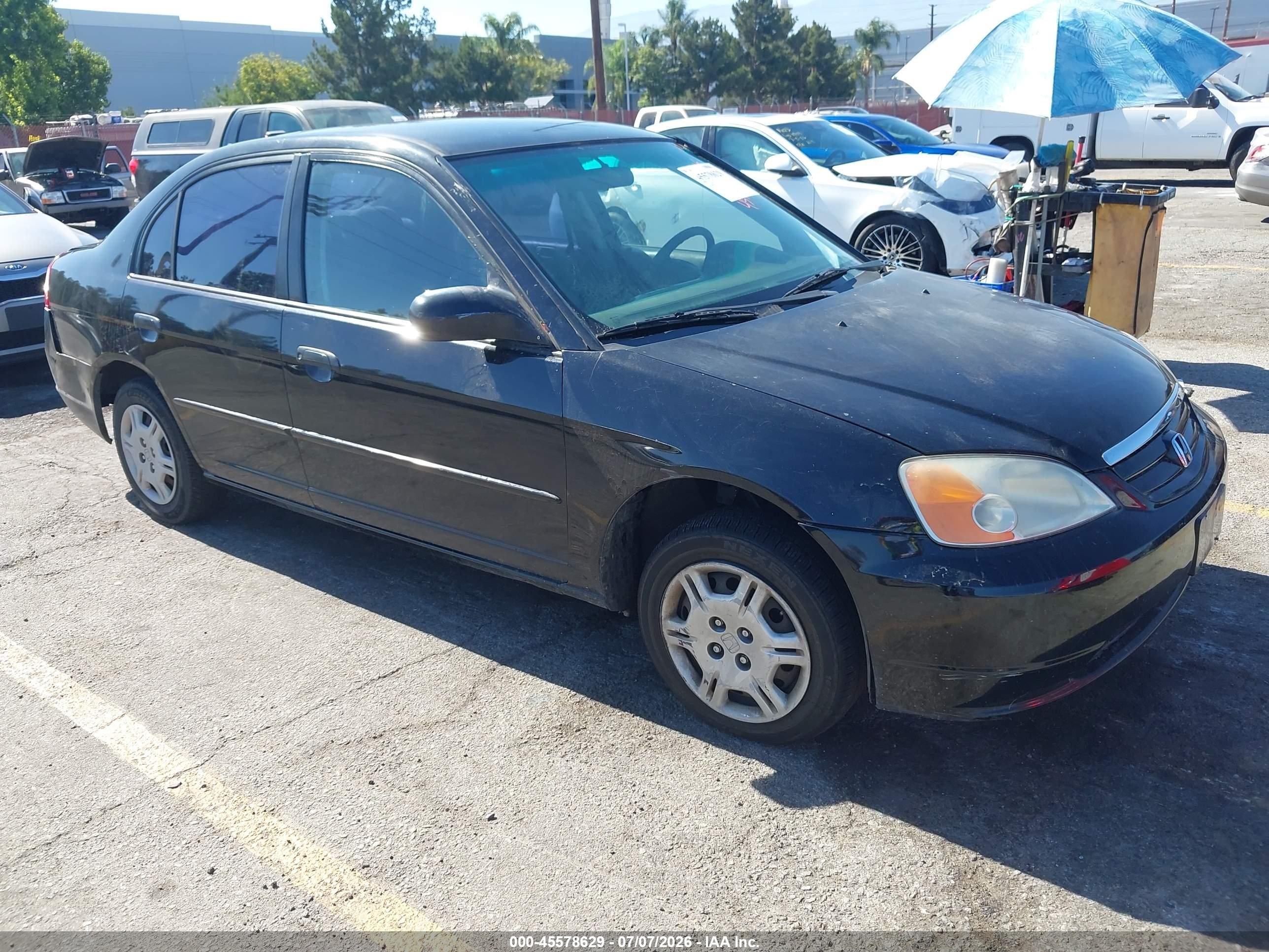 2001 Honda Civic Lx Black vin: 2HGES16591H612785