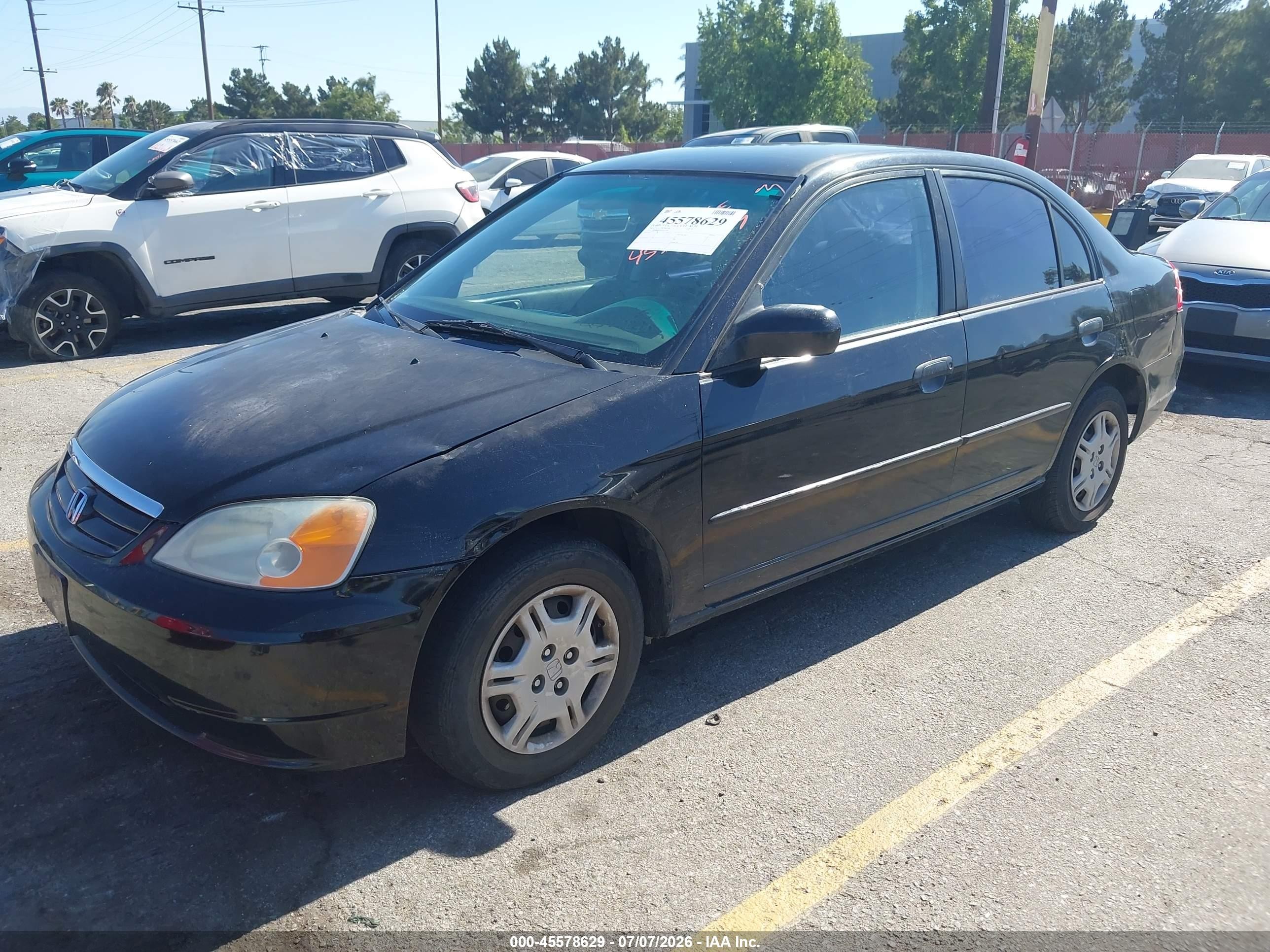 2001 Honda Civic Lx Черный vin: 2HGES16591H612785