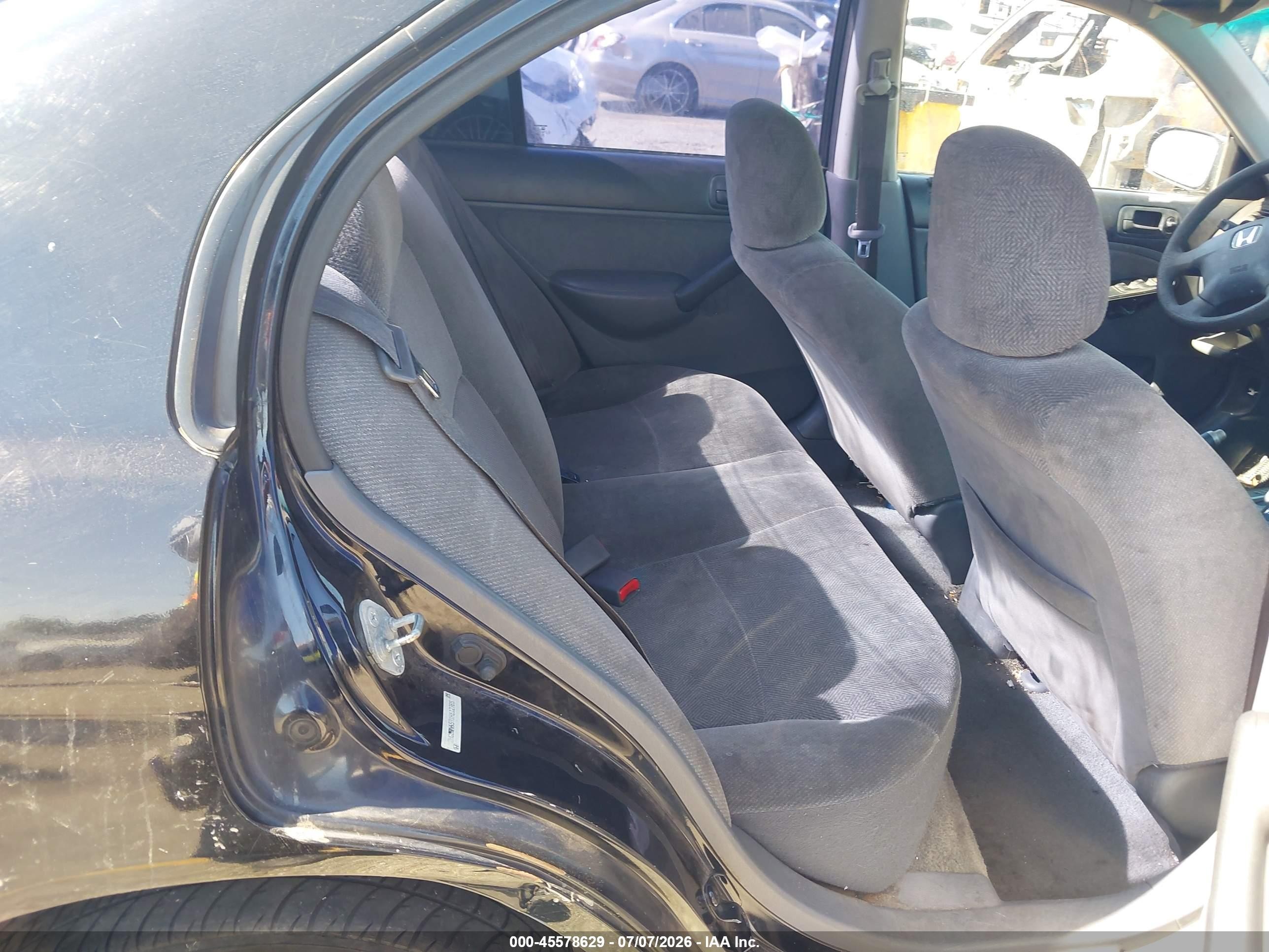 2001 Honda Civic Lx Черный vin: 2HGES16591H612785