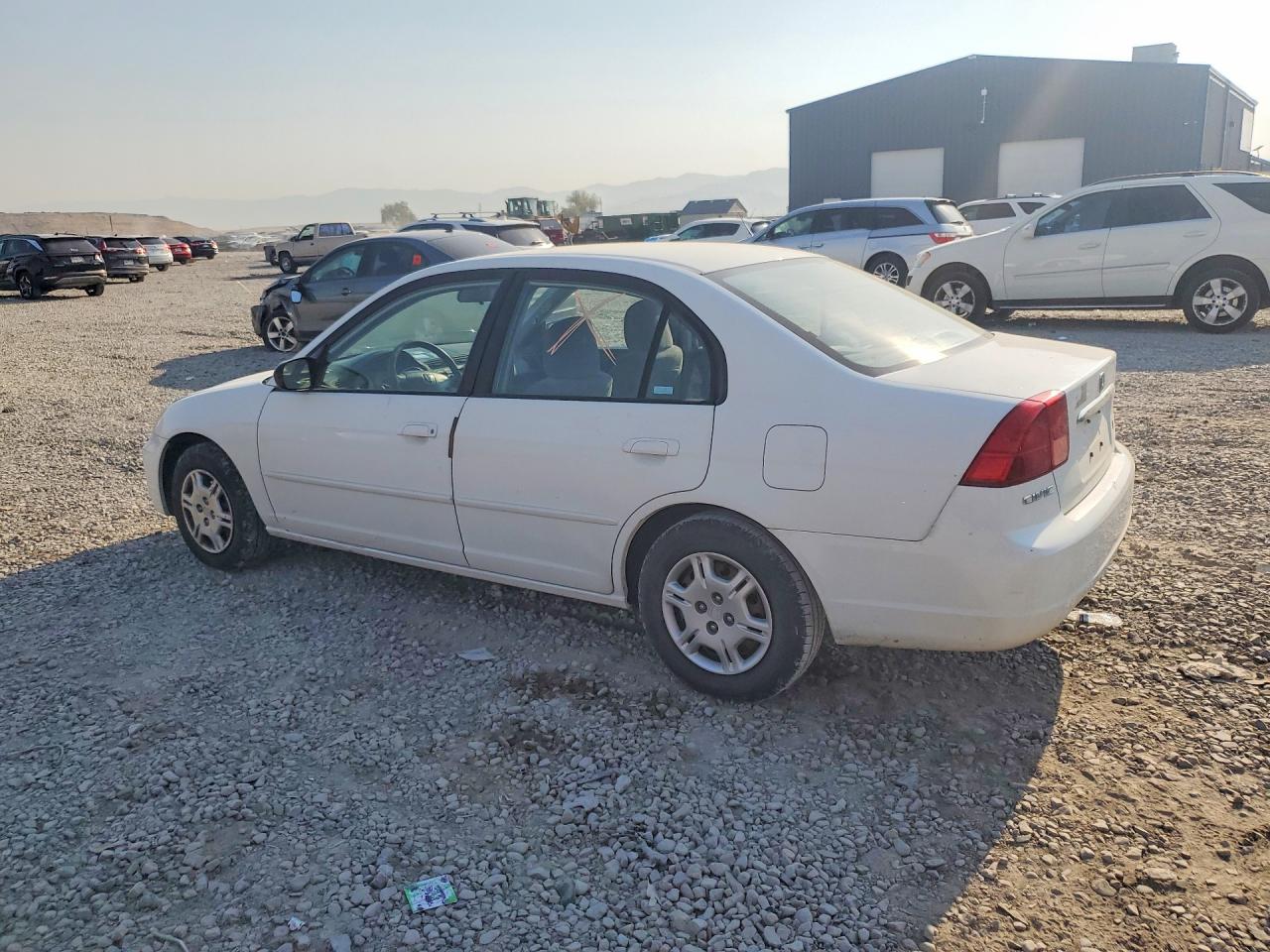 2002 Honda Civic Lx White vin: 2HGES16592H522067