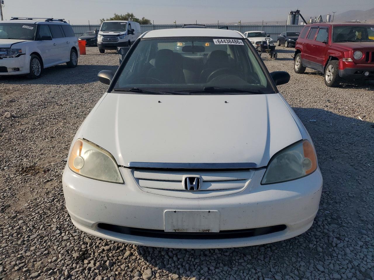 2002 Honda Civic Lx White vin: 2HGES16592H522067