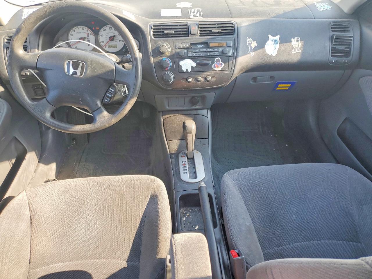 2002 Honda Civic Lx White vin: 2HGES16592H522067