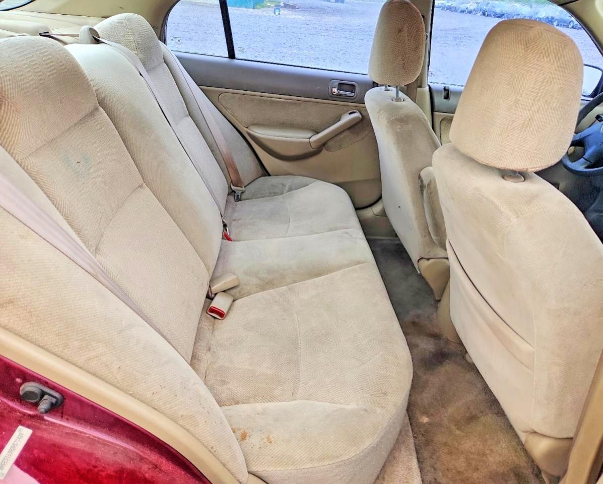 2002 Honda Civic Lx Burgundy vin: 2HGES16592H571429