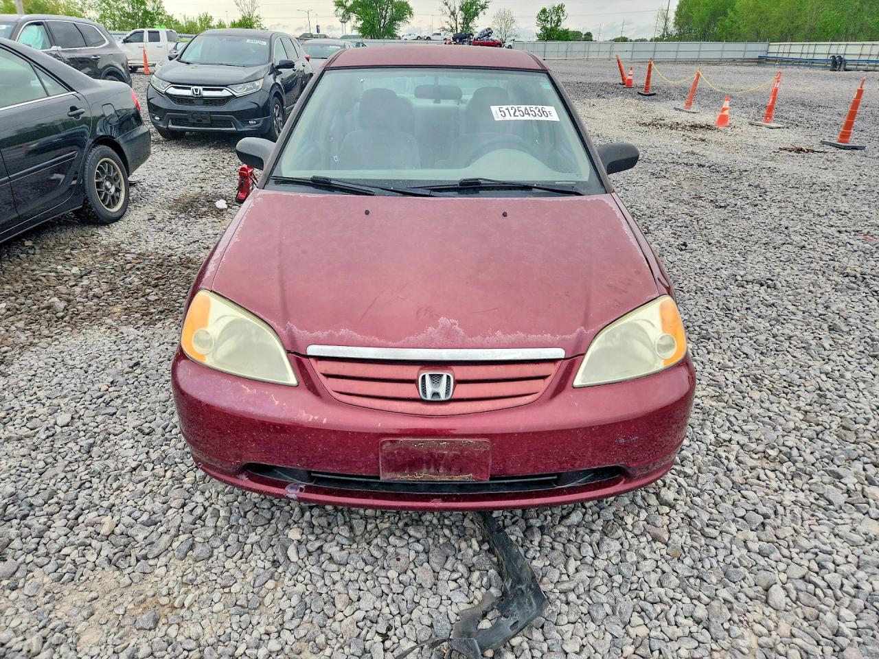 2002 Honda Civic Lx Burgundy vin: 2HGES16592H571429