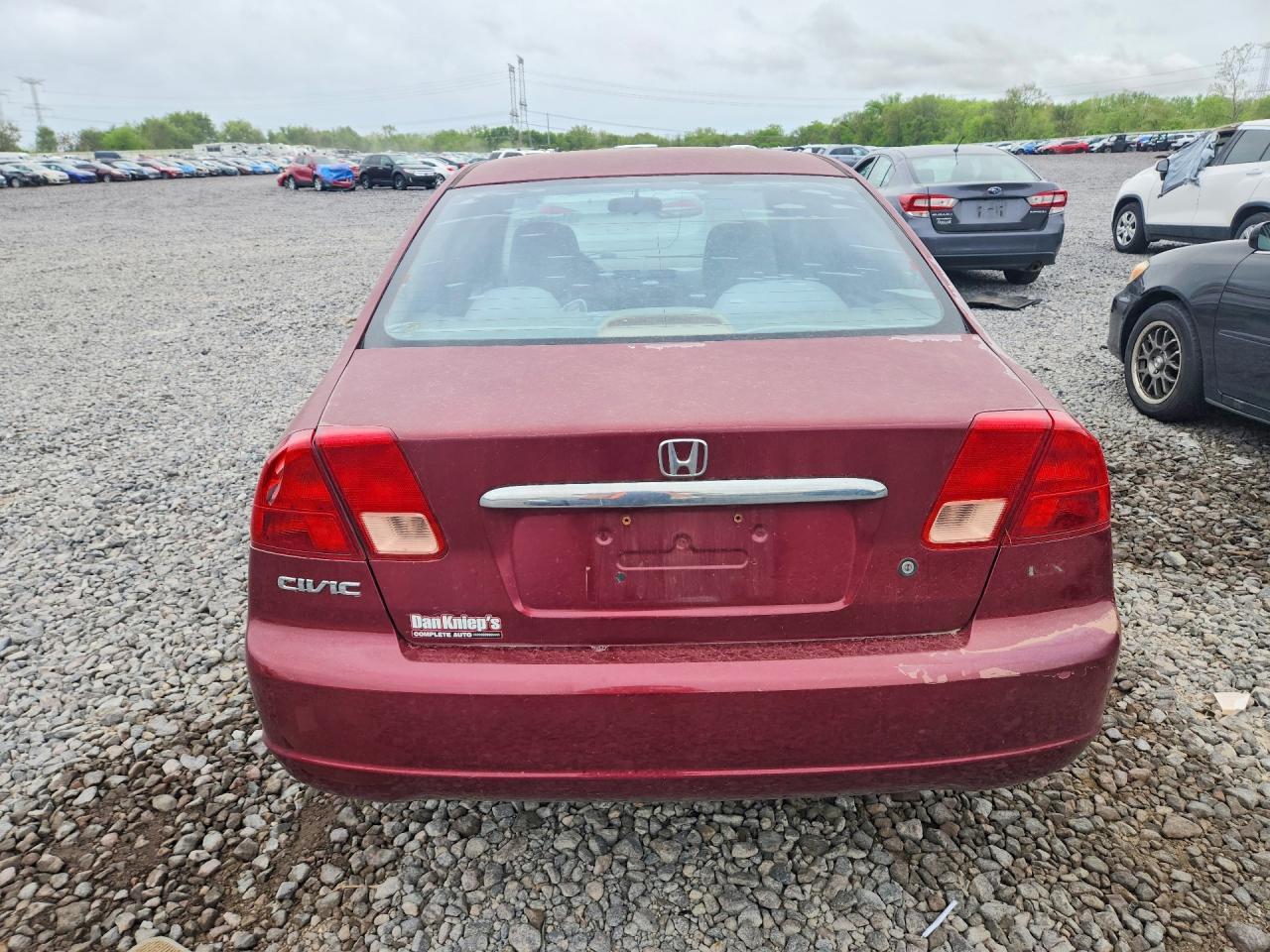 2002 Honda Civic Lx Burgundy vin: 2HGES16592H571429