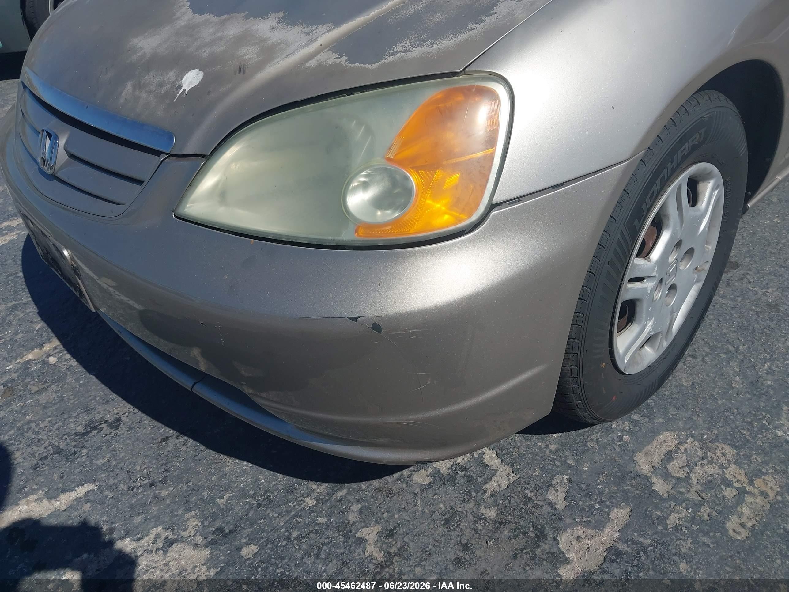2002 Honda Civic Lx Beige vin: 2HGES16592H603652
