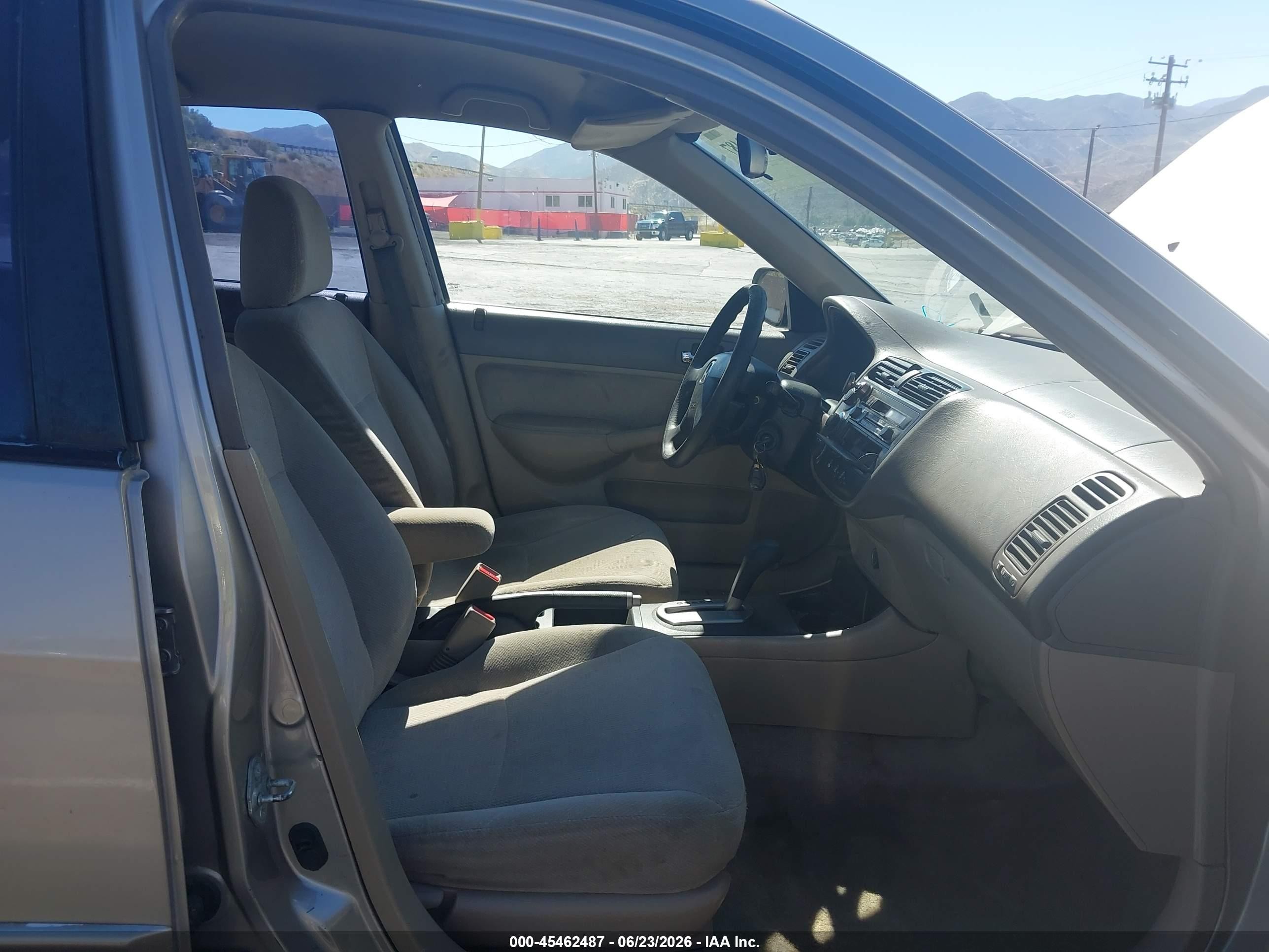 2002 Honda Civic Lx Beige vin: 2HGES16592H603652