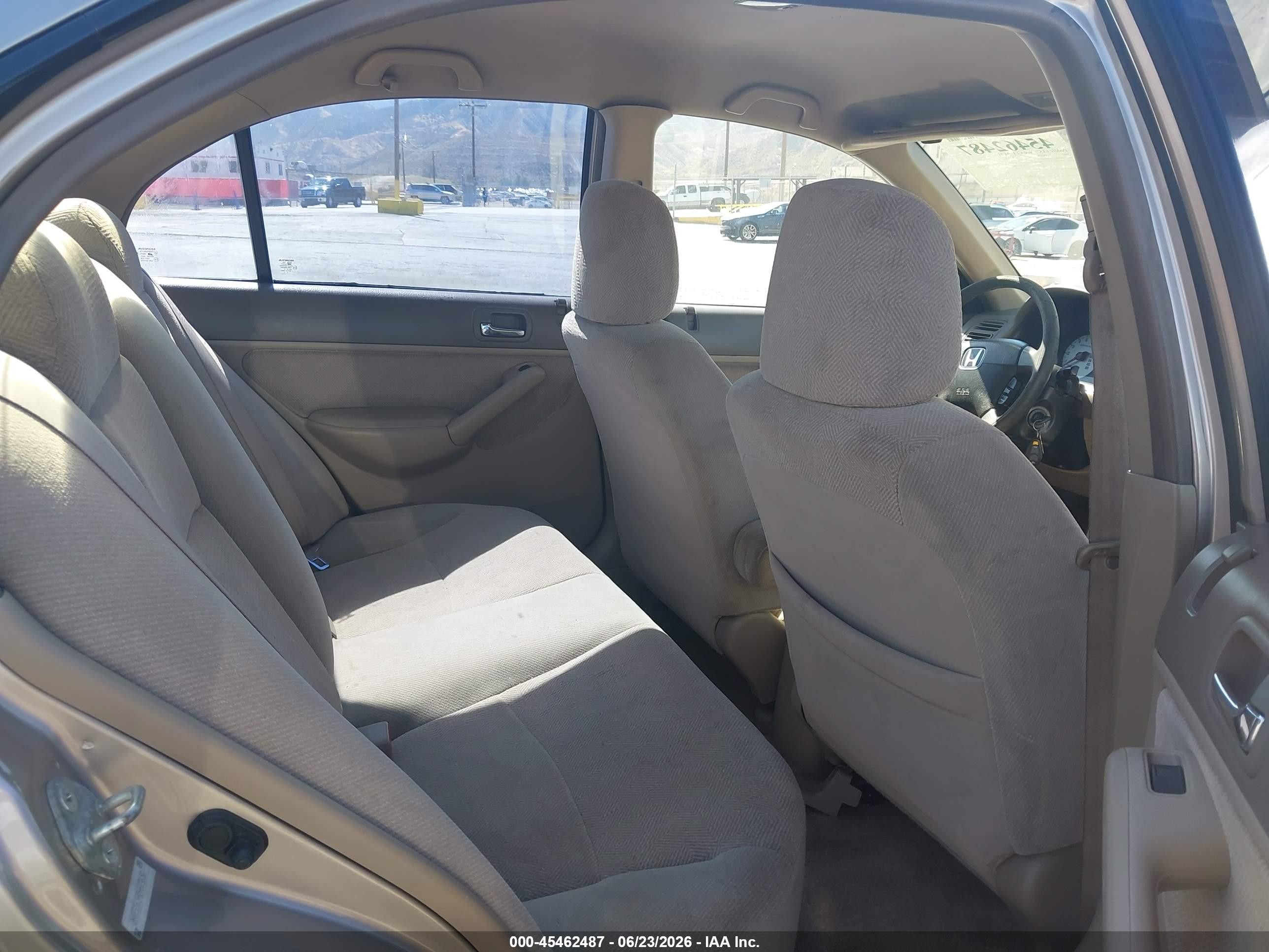 2002 Honda Civic Lx Beige vin: 2HGES16592H603652