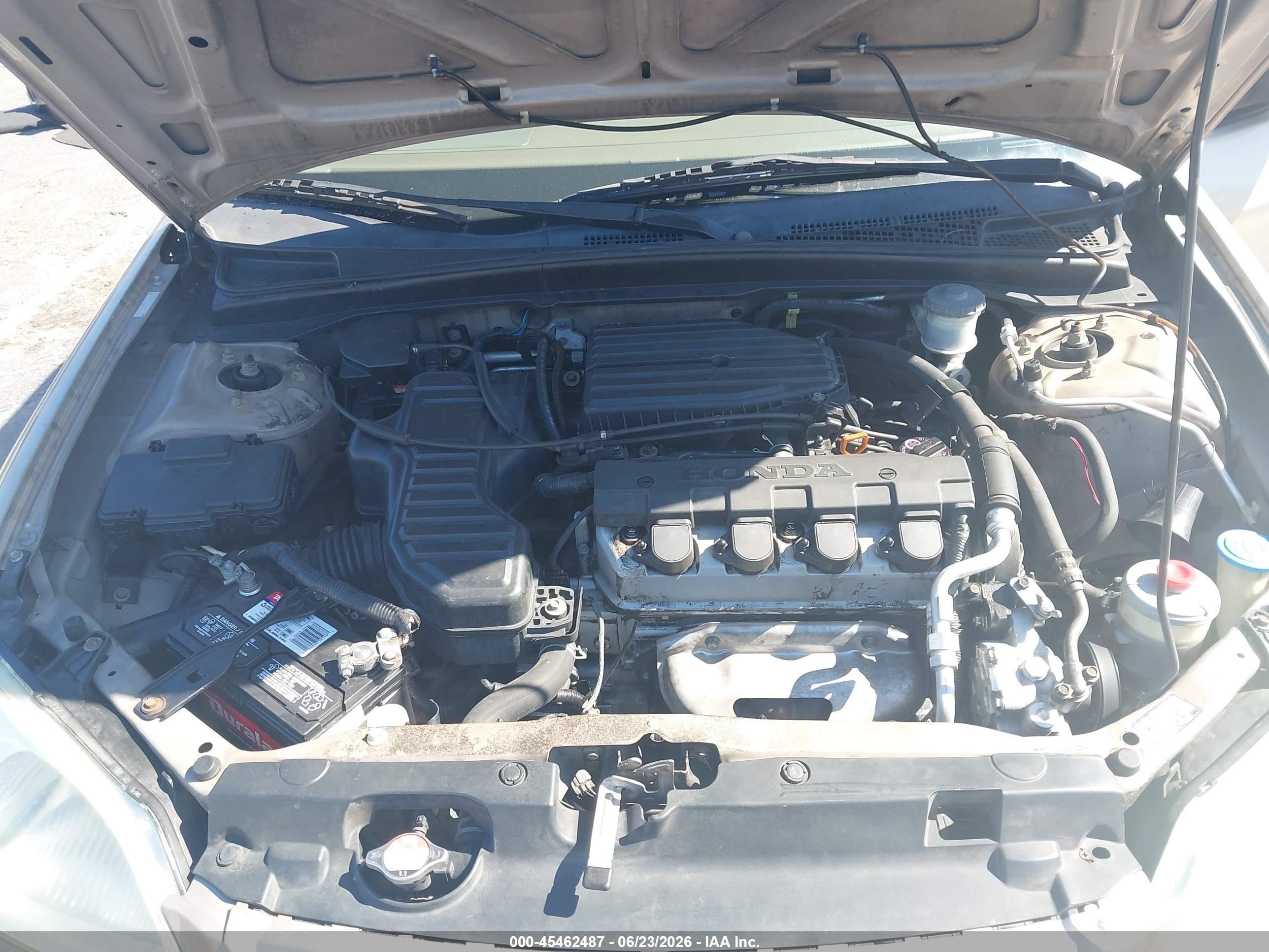 2002 Honda Civic Lx Beige vin: 2HGES16592H603652