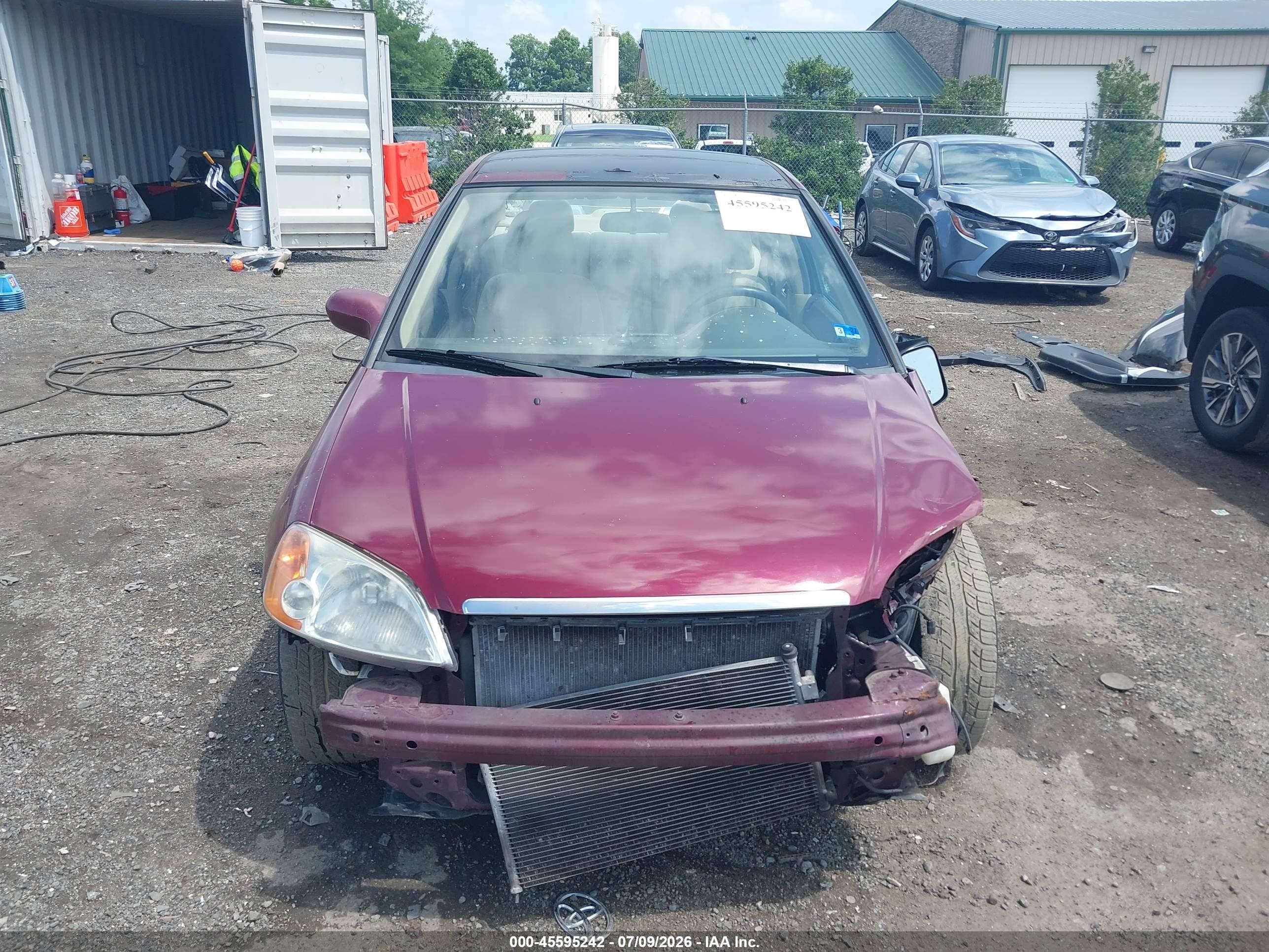 2003 Honda Civic Lx Бордовый vin: 2HGES16593H555541